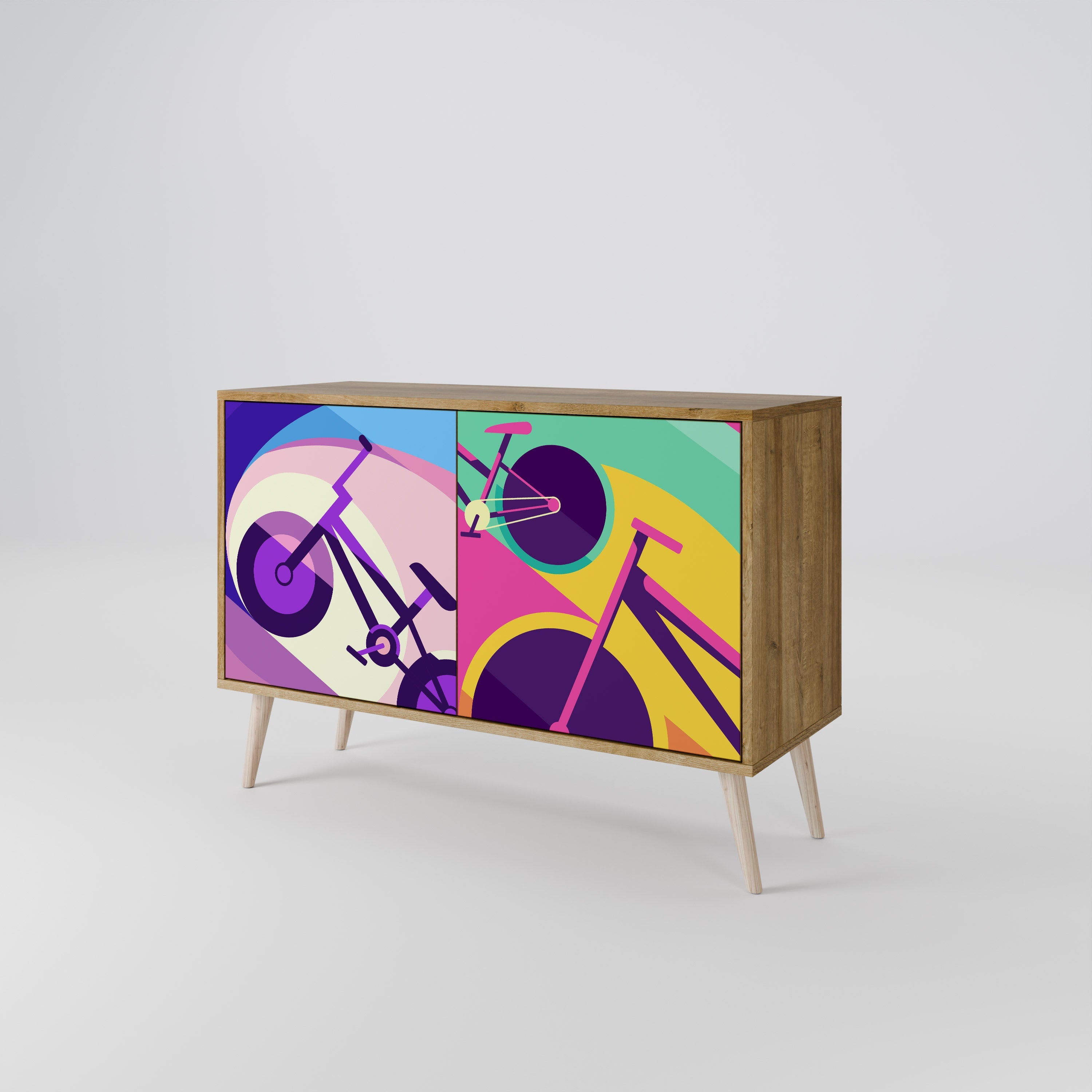 BIKE DREAMS 2-Door Sideboard in Oak Effect