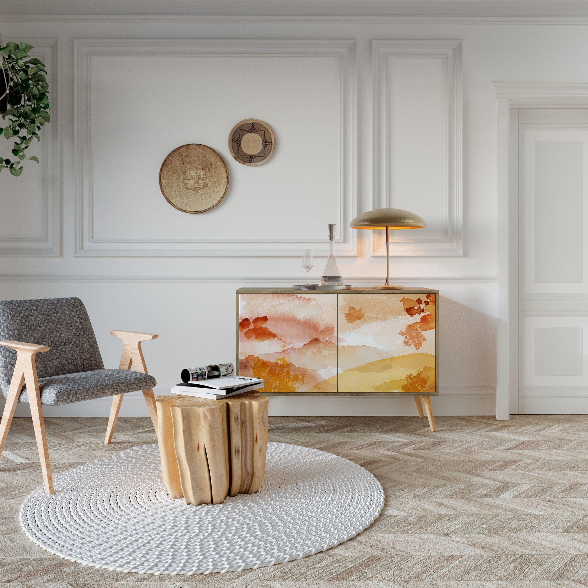 TRACES OF AUTUMN 2-Door Sideboard in Oak Effect