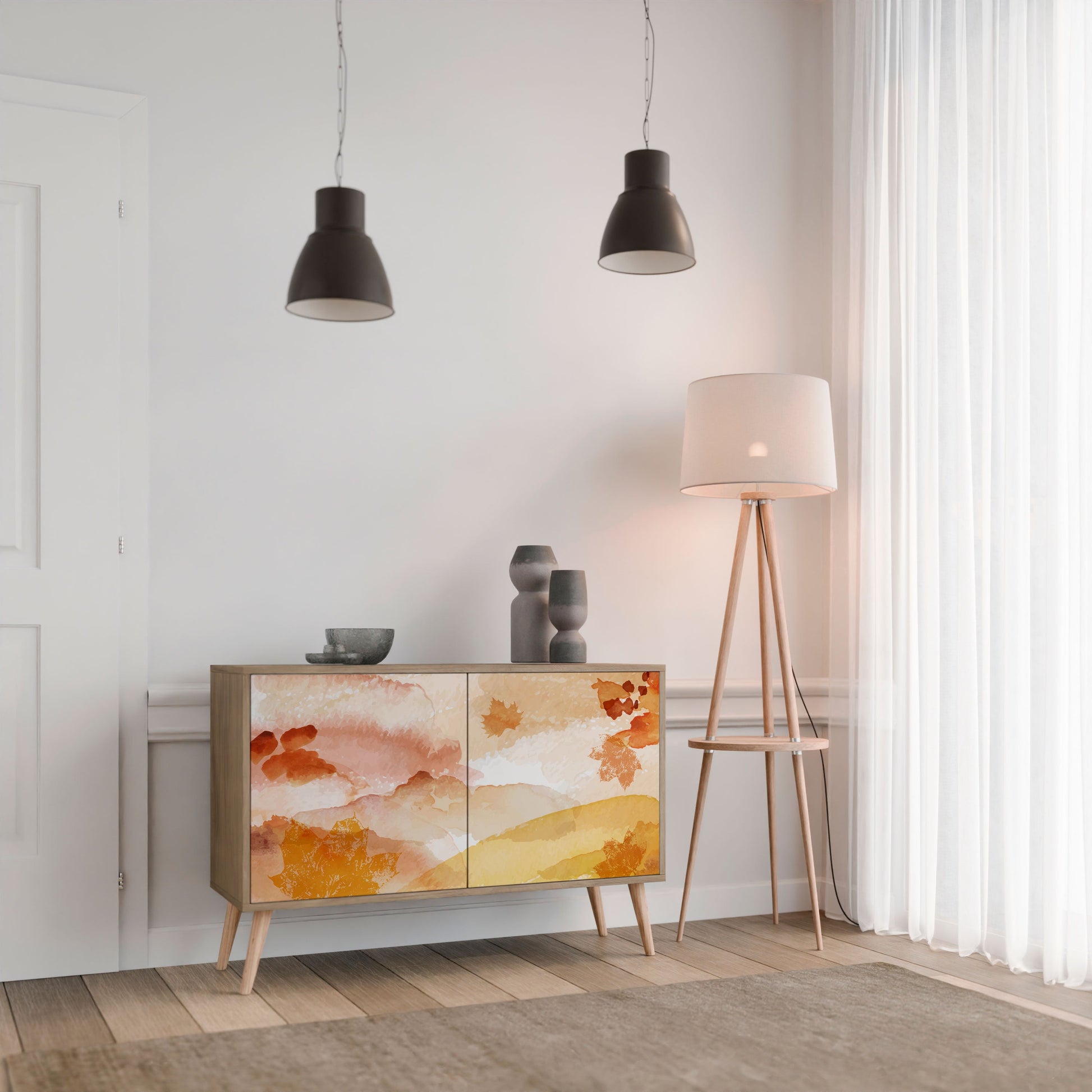 TRACES OF AUTUMN 2-Door Sideboard in Oak Effect