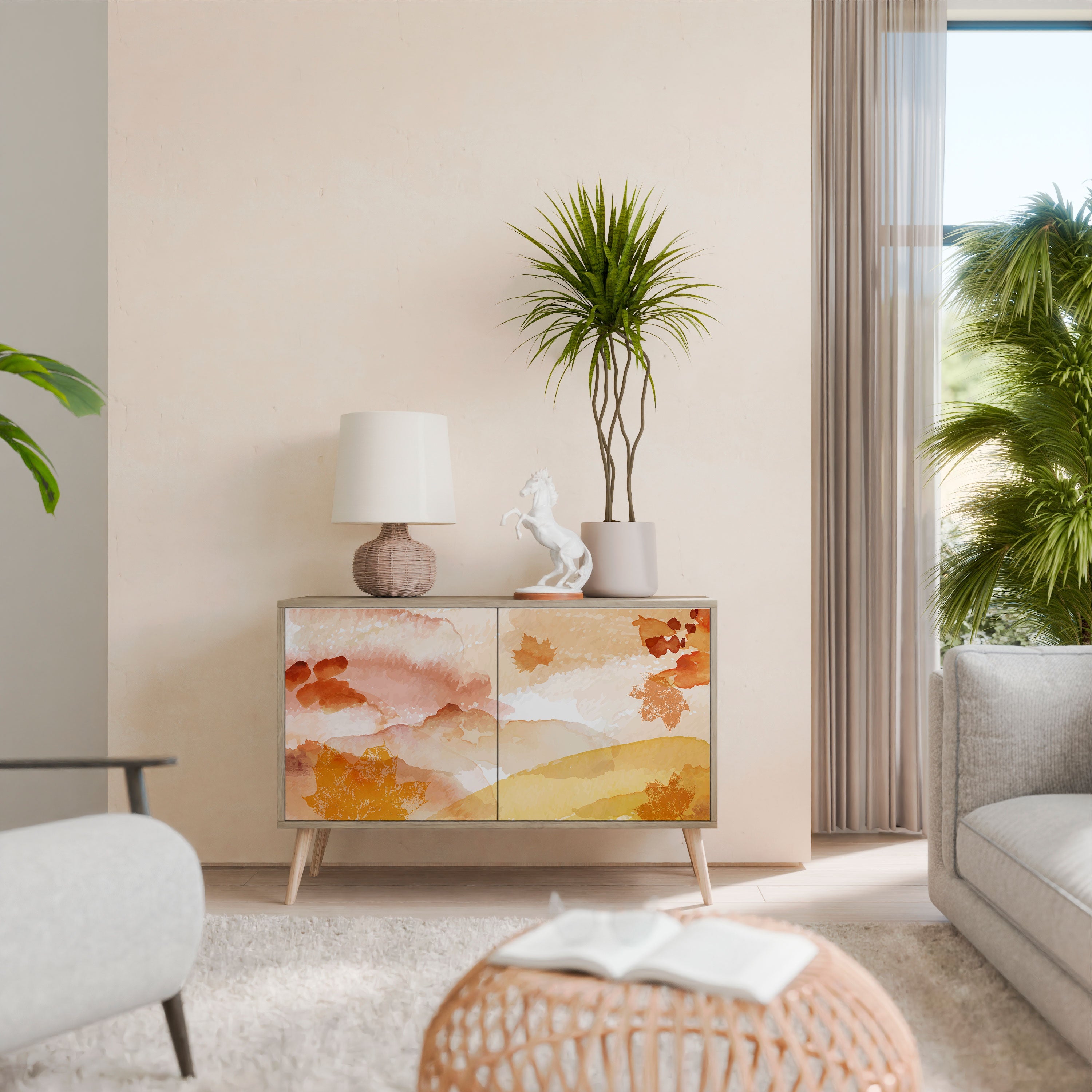 TRACES OF AUTUMN 2-Door Sideboard in Oak Effect