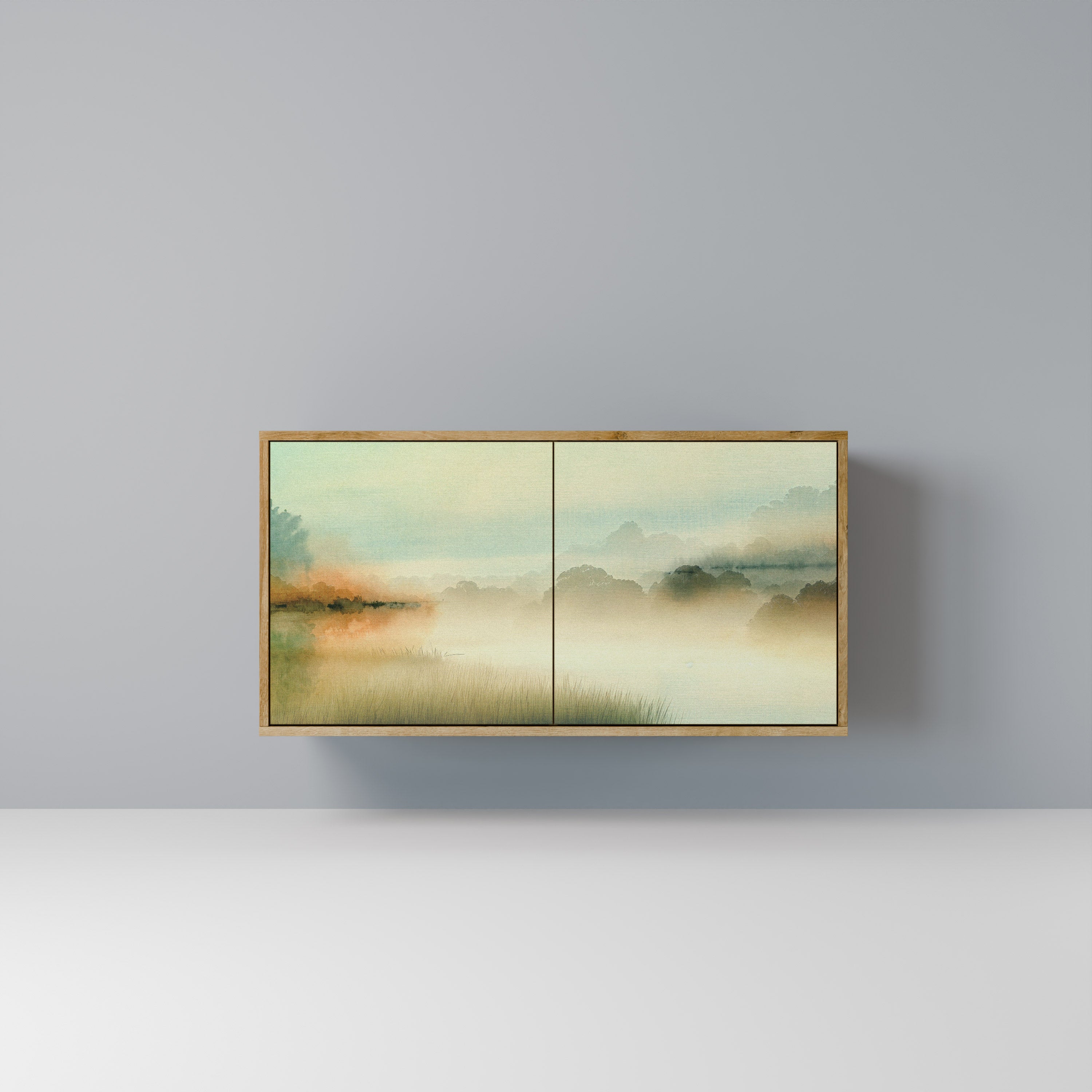 MORNING BY THE LAKE 2-Door Sideboard in Oak Effect