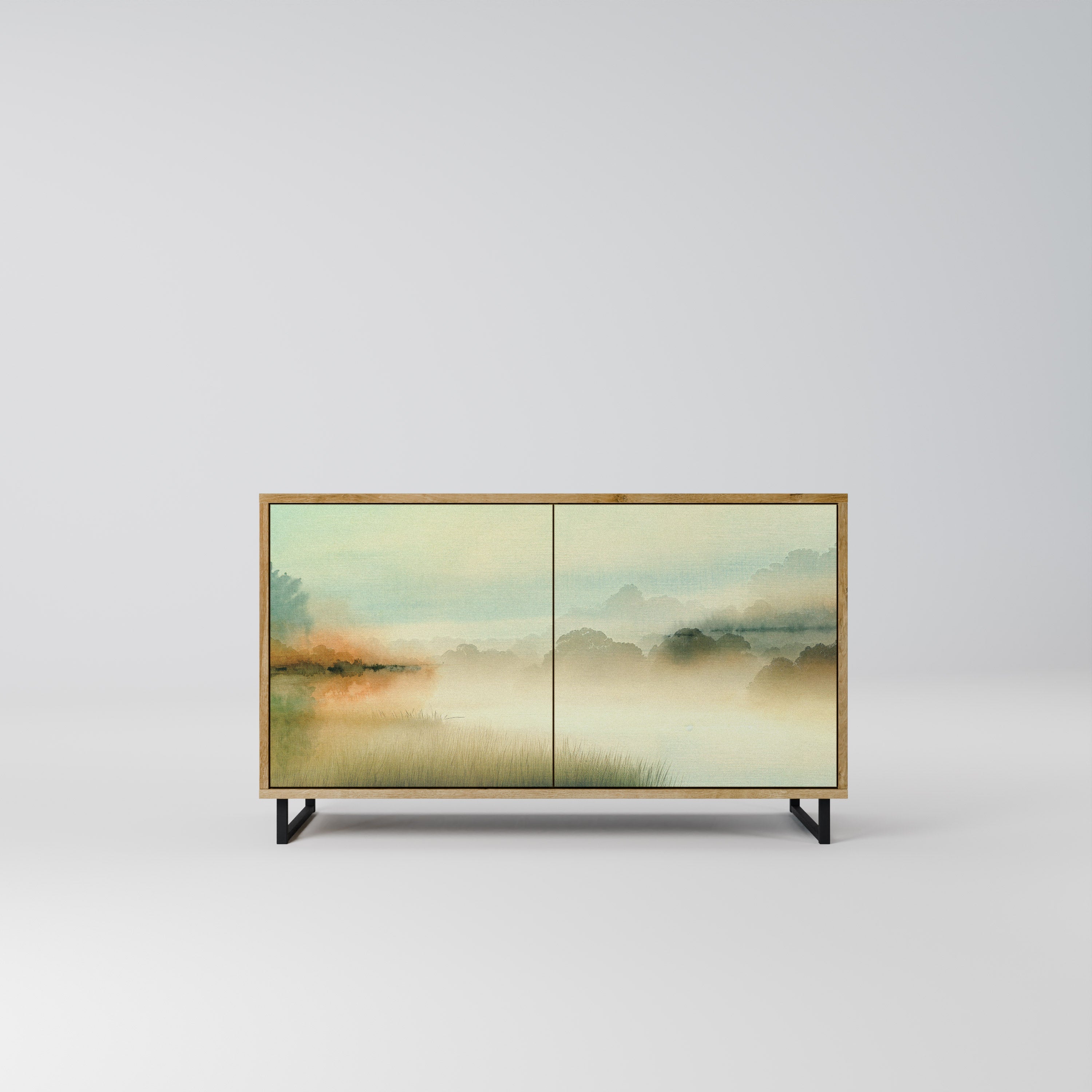 MORNING BY THE LAKE 2-Door Sideboard in Oak Effect