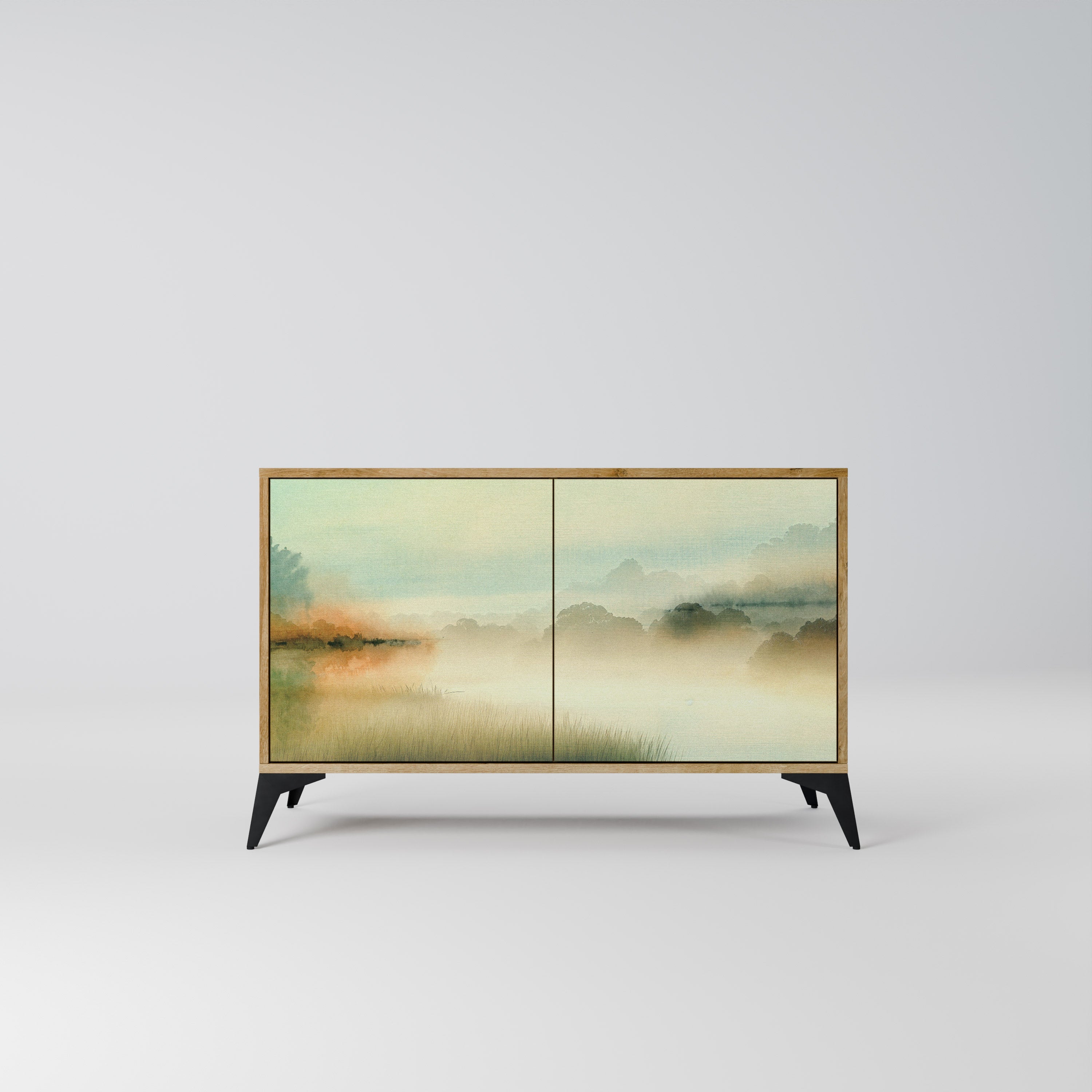 MORNING BY THE LAKE 2-Door Sideboard in Oak Effect