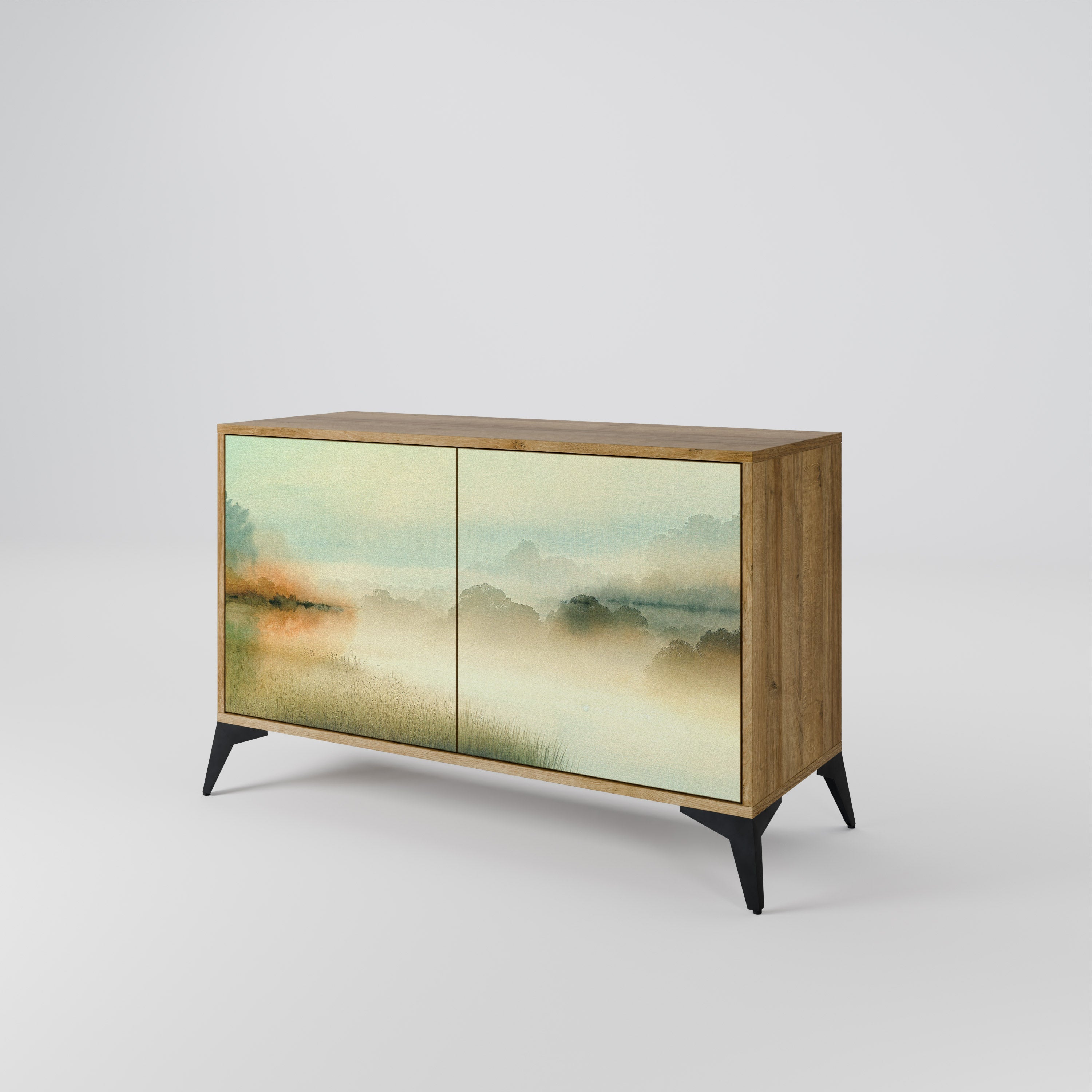MORNING BY THE LAKE 2-Door Sideboard in Oak Effect