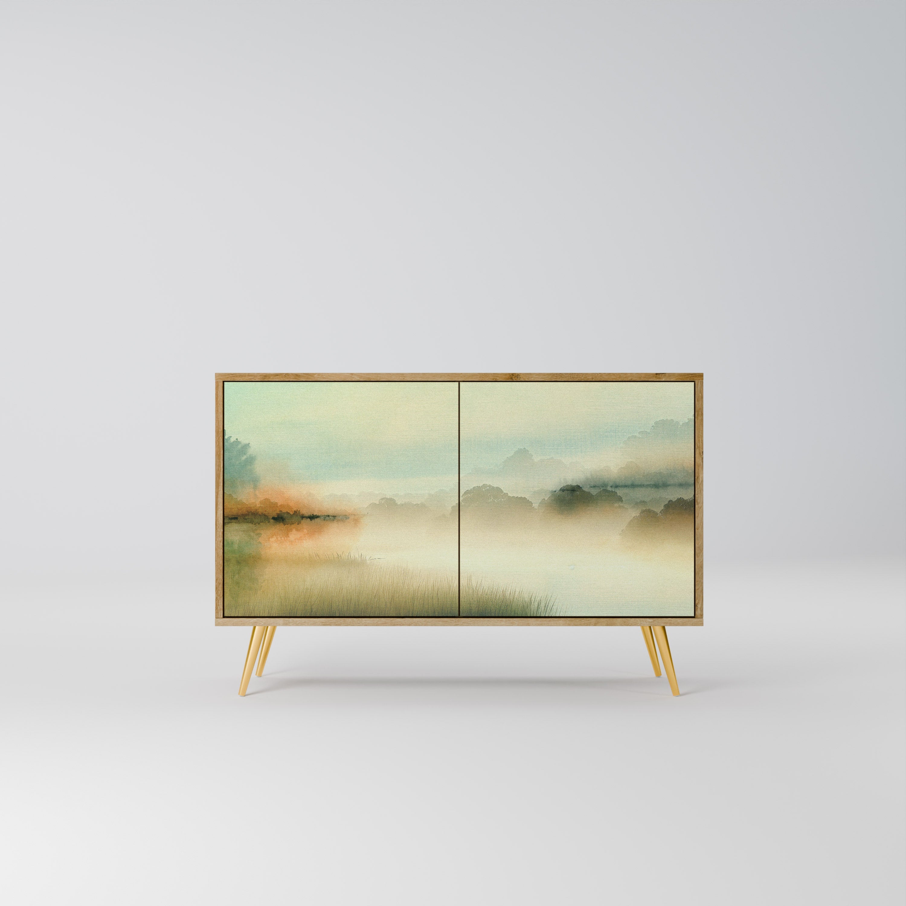 MORNING BY THE LAKE 2-Door Sideboard in Oak Effect