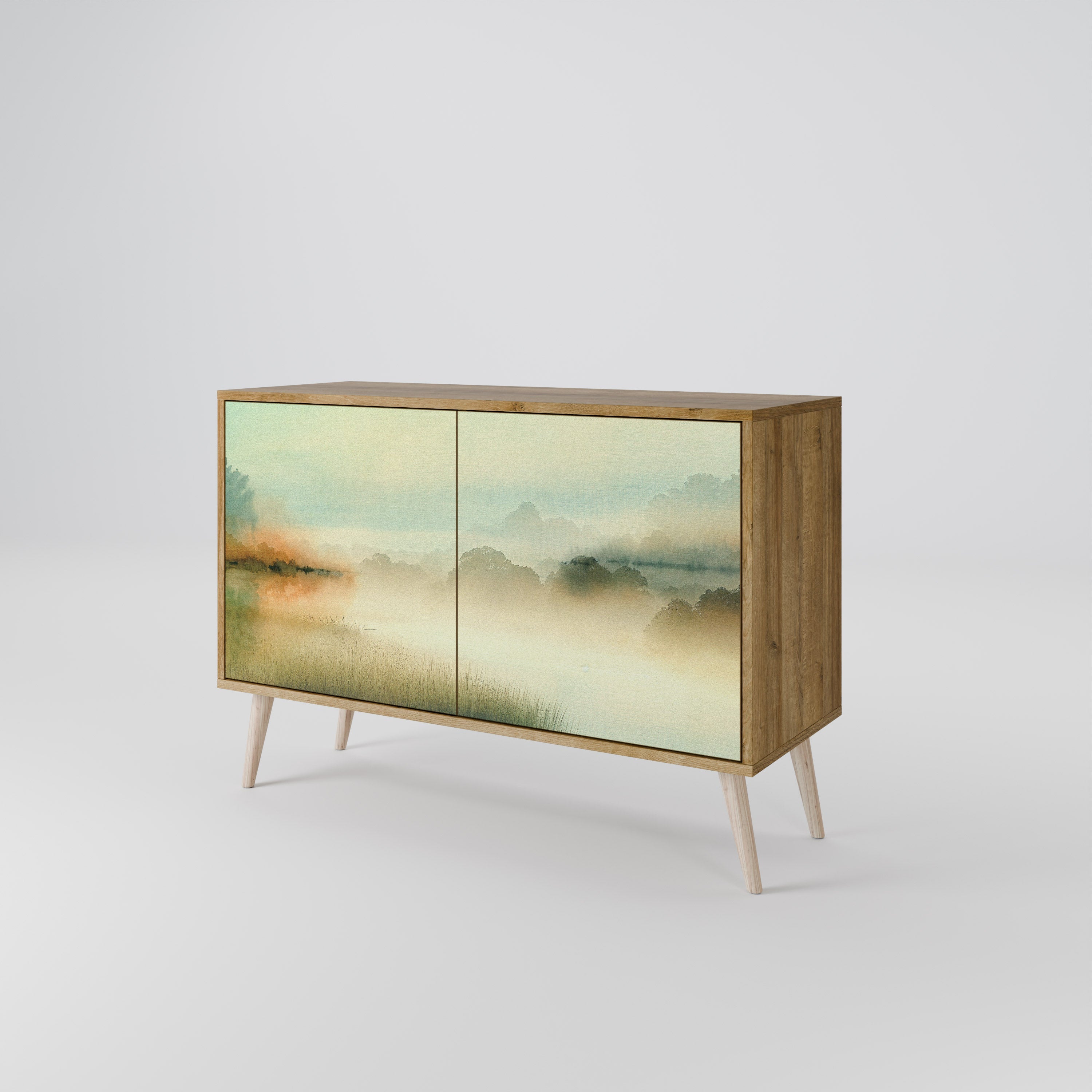 MORNING BY THE LAKE 2-Door Sideboard in Oak Effect