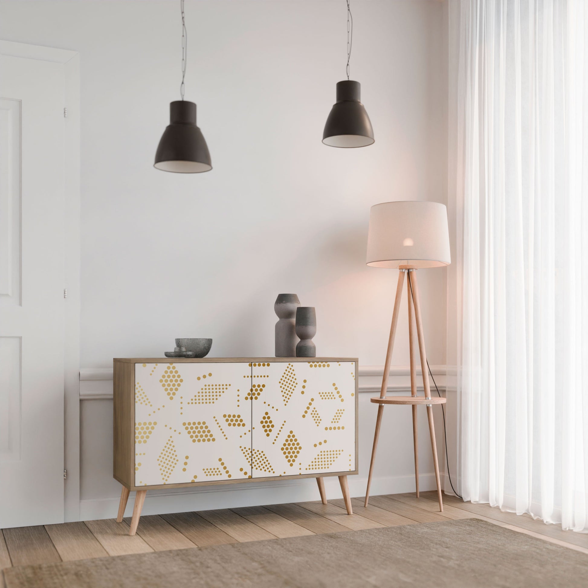 SPOTTED DAZE 2-Door Sideboard in Oak Effect
