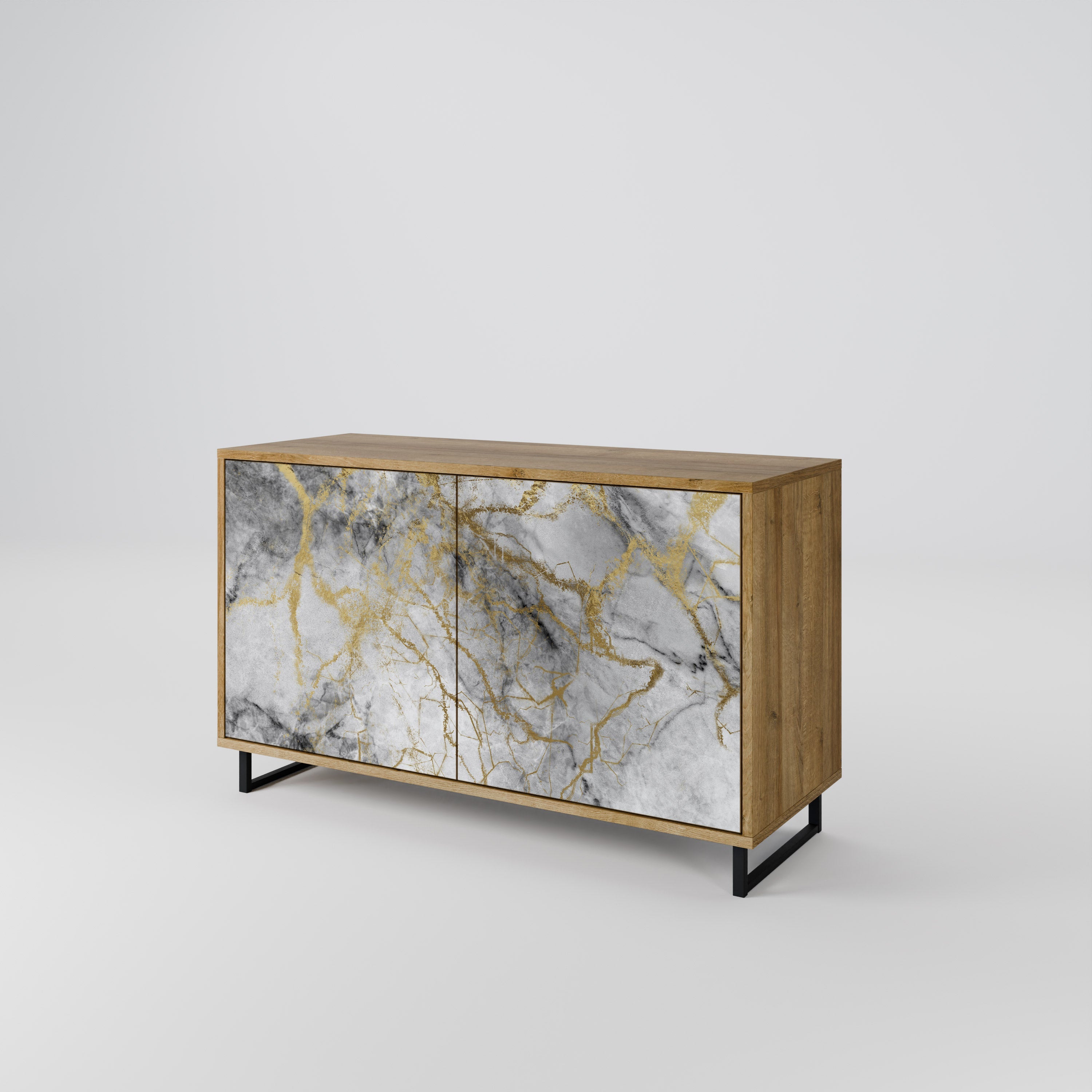 TIMELESS GLIDE 2-Door Sideboard in Oak Effect