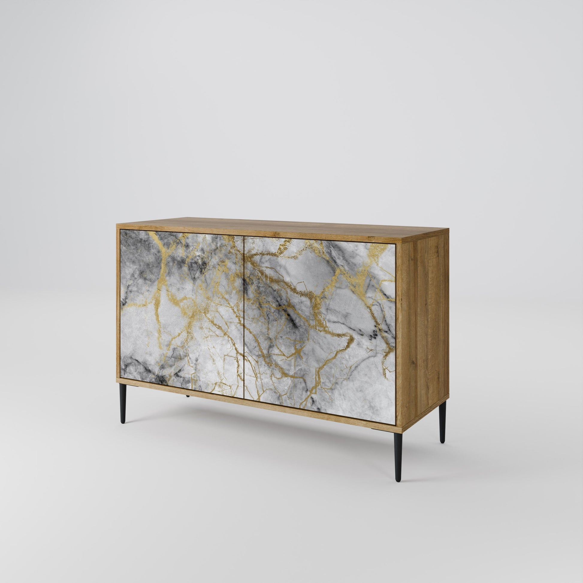 TIMELESS GLIDE 2-Door Sideboard in Oak Effect