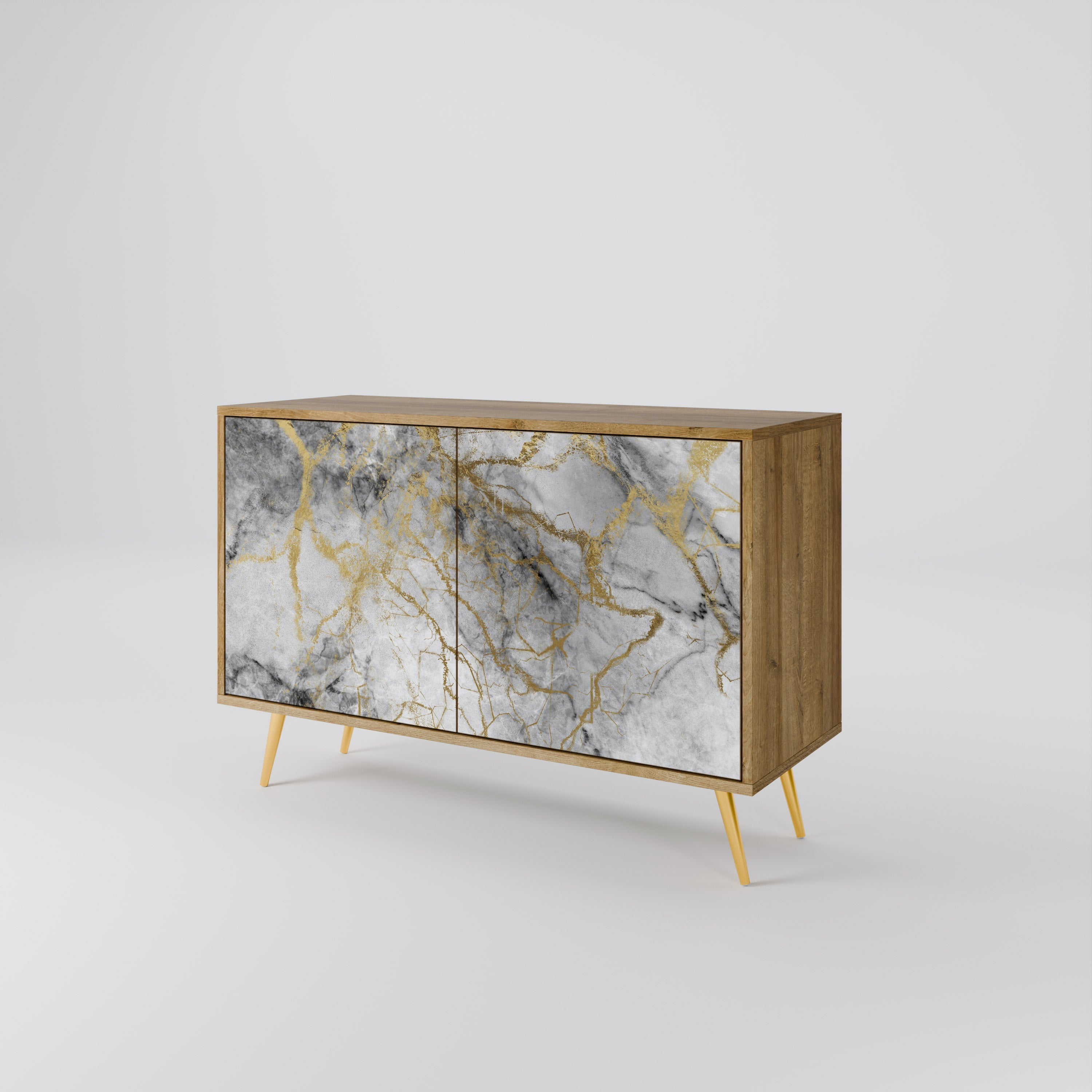 TIMELESS GLIDE 2-Door Sideboard in Oak Effect