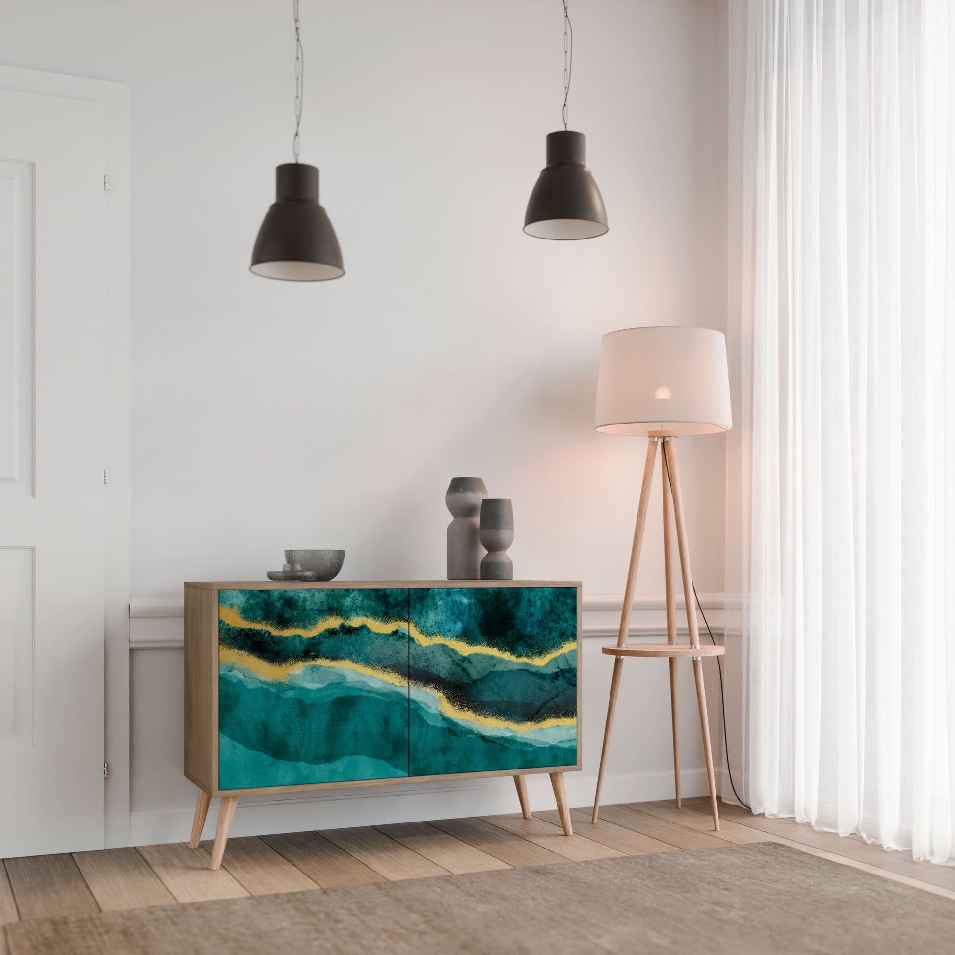 GOLDRUSH ODYSSEY 2-Door Sideboard in Oak Effect