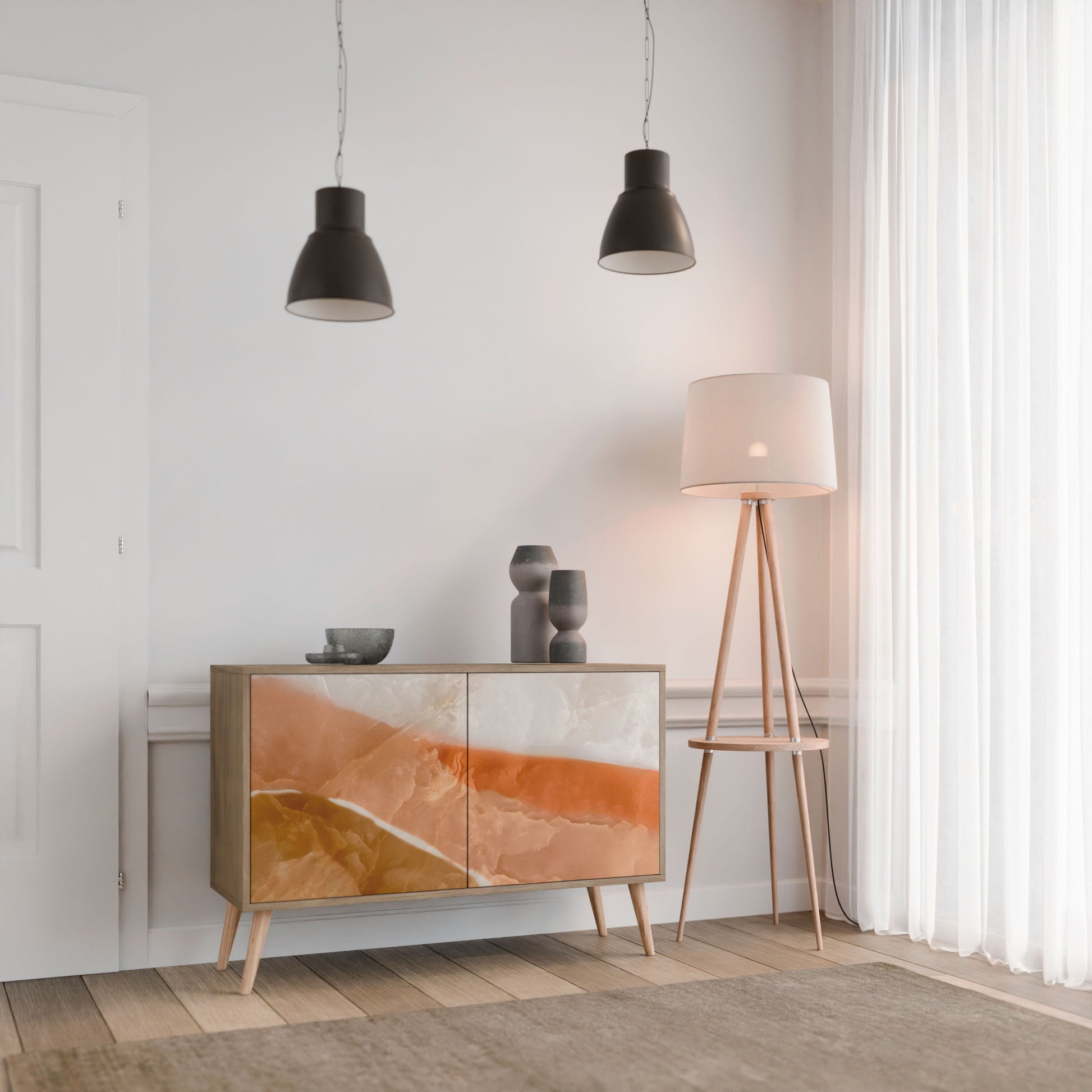 SANDHILLS SPLENDOUR 2-Door Sideboard in Oak Effect