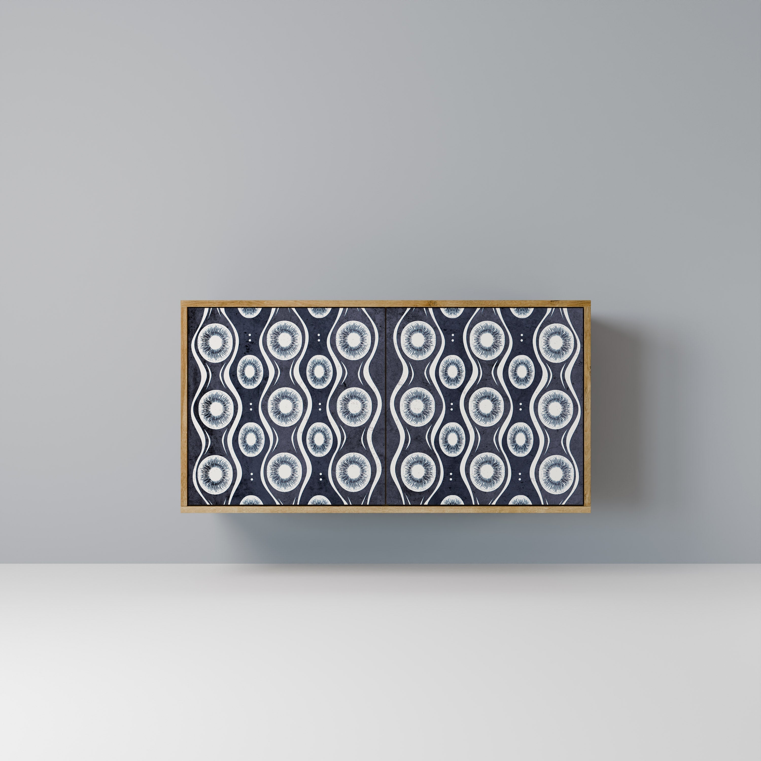 GRAPHITE EYES 2-Door Sideboard in Oak Effect