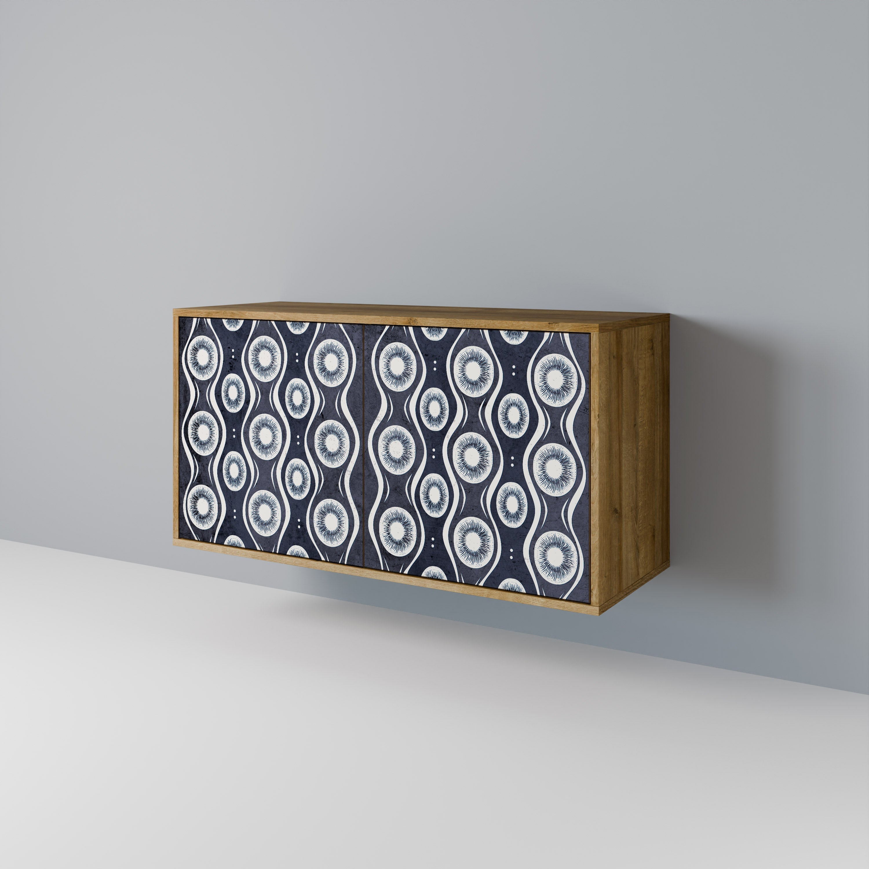 GRAPHITE EYES 2-Door Sideboard in Oak Effect