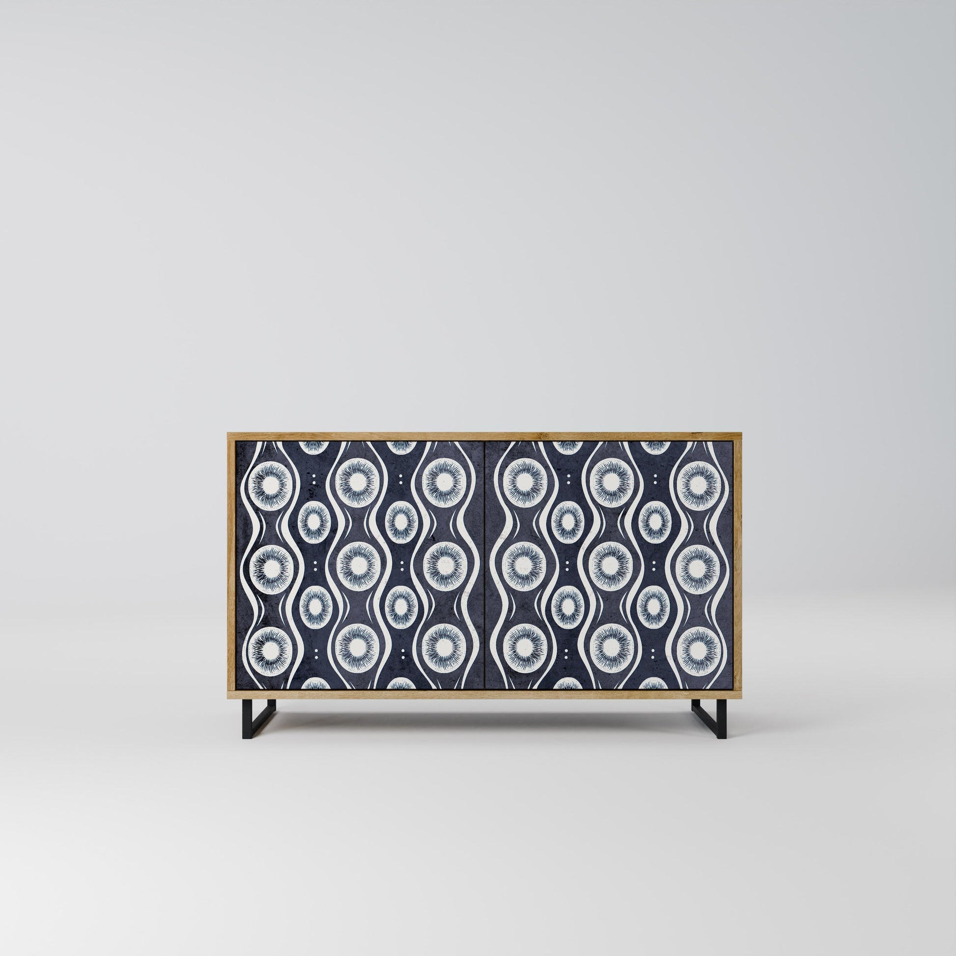 GRAPHITE EYES 2-Door Sideboard in Oak Effect