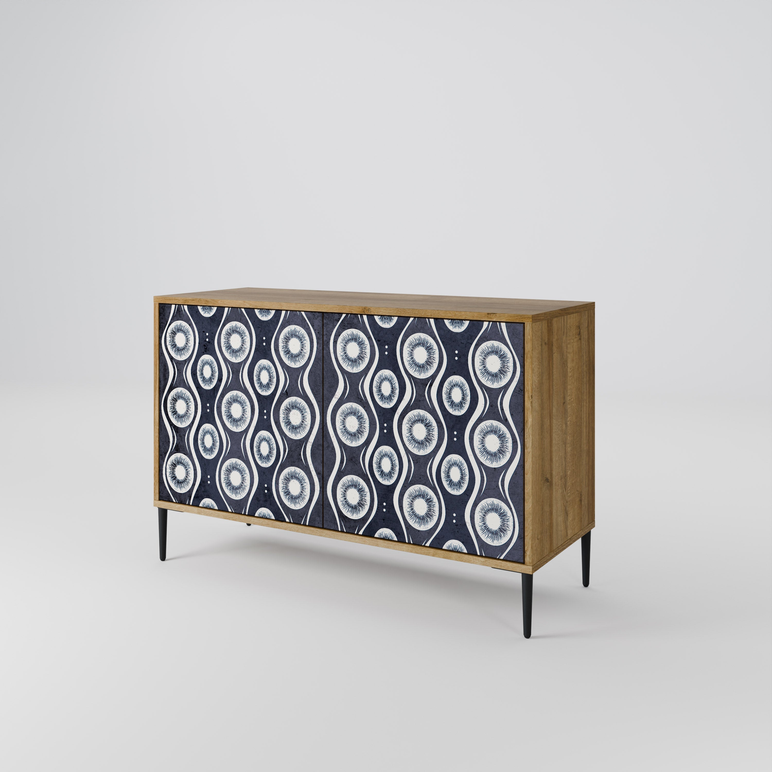 GRAPHITE EYES 2-Door Sideboard in Oak Effect