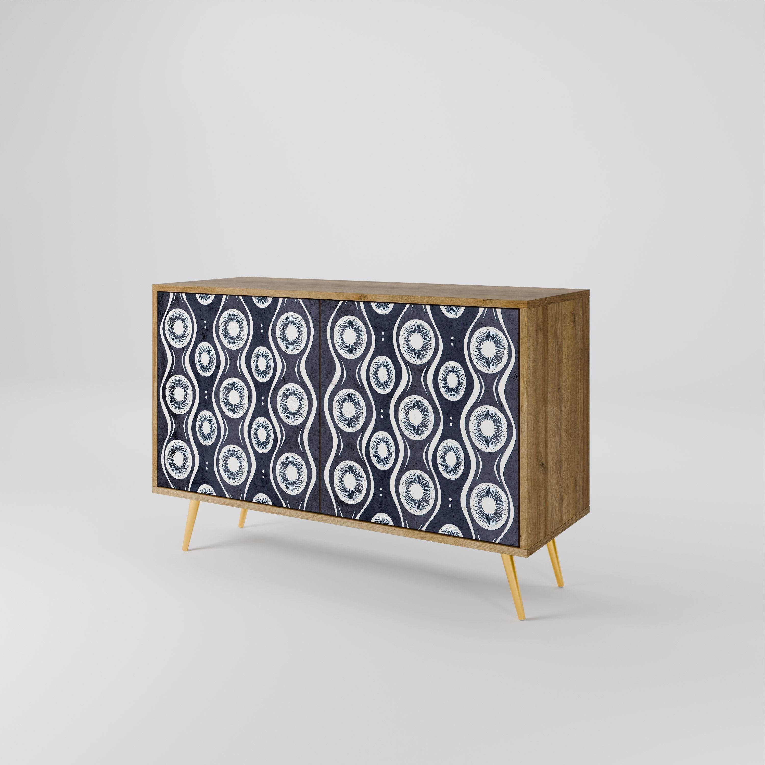 GRAPHITE EYES 2-Door Sideboard in Oak Effect