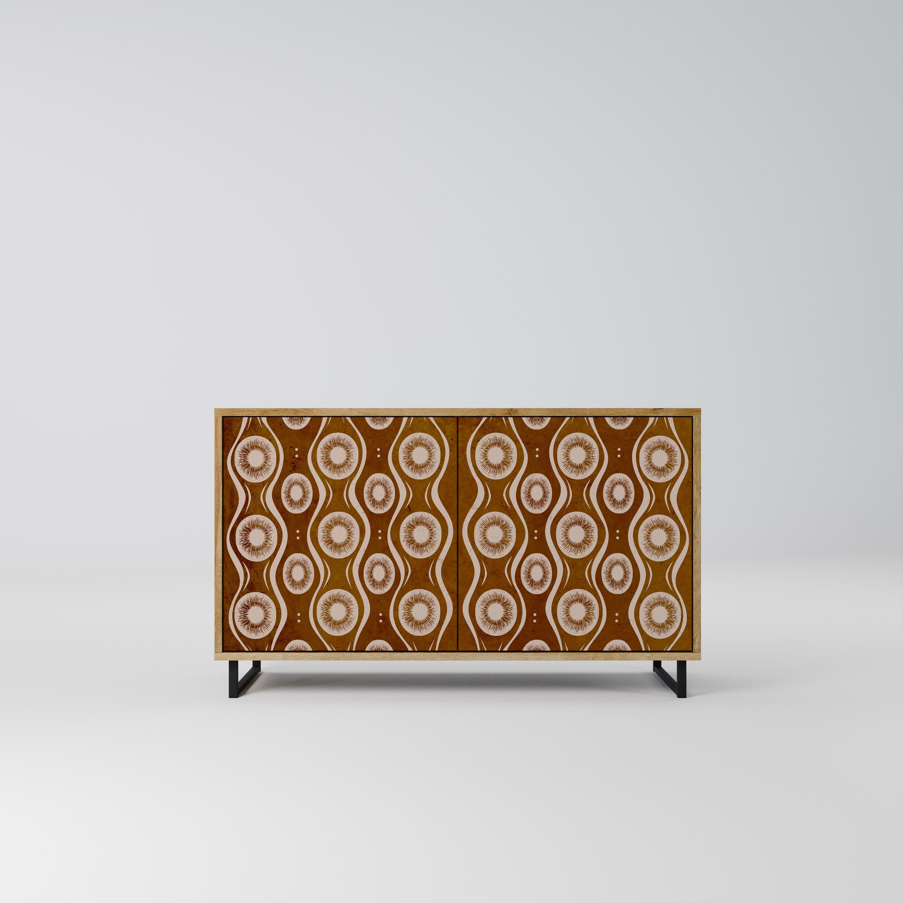 BROWN EYES 2-Door Sideboard in Oak Effect