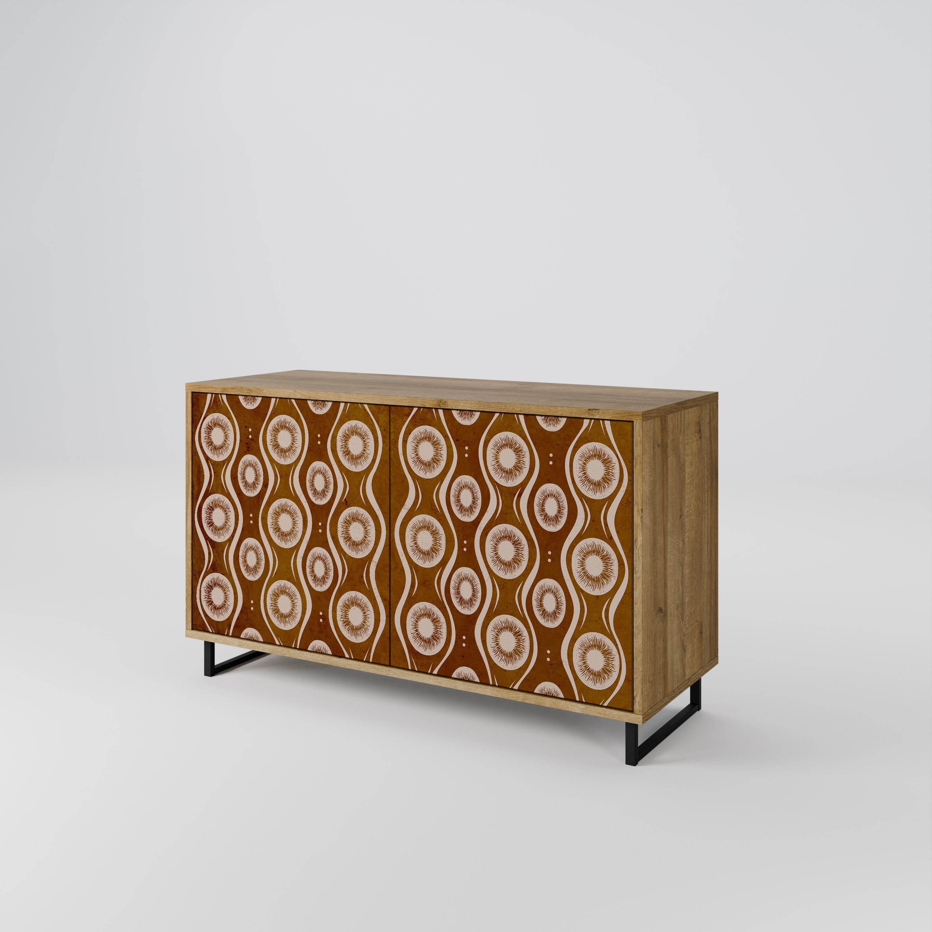 BROWN EYES 2-Door Sideboard in Oak Effect