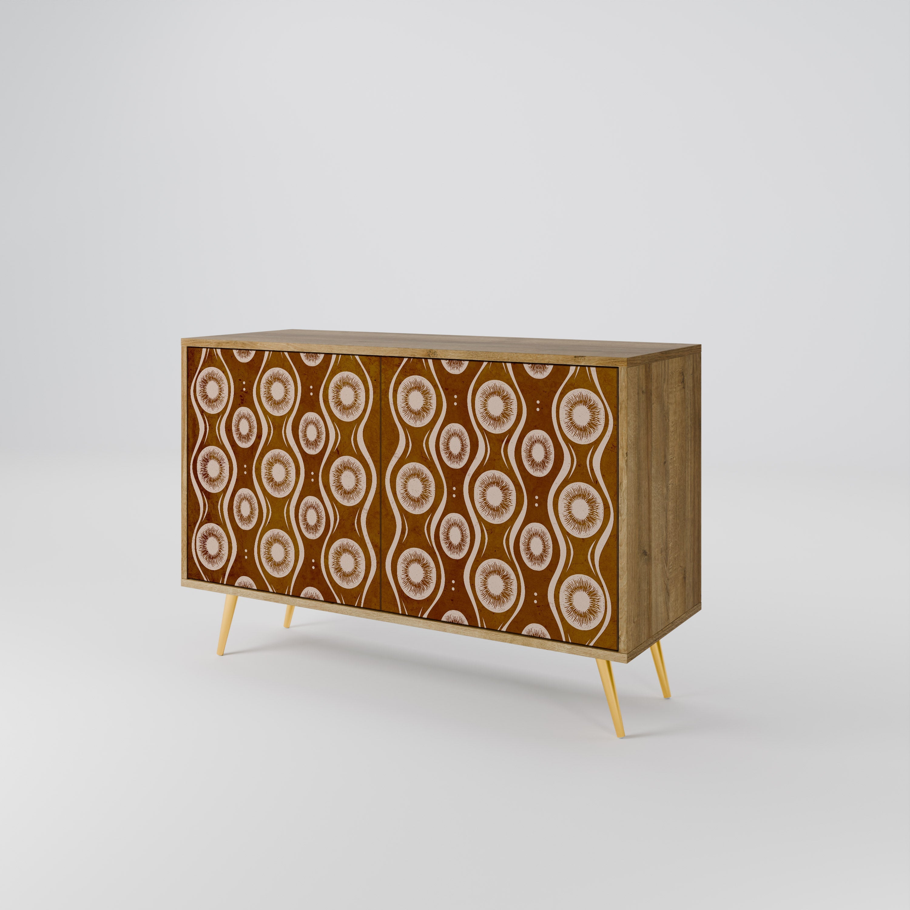 BROWN EYES 2-Door Sideboard in Oak Effect