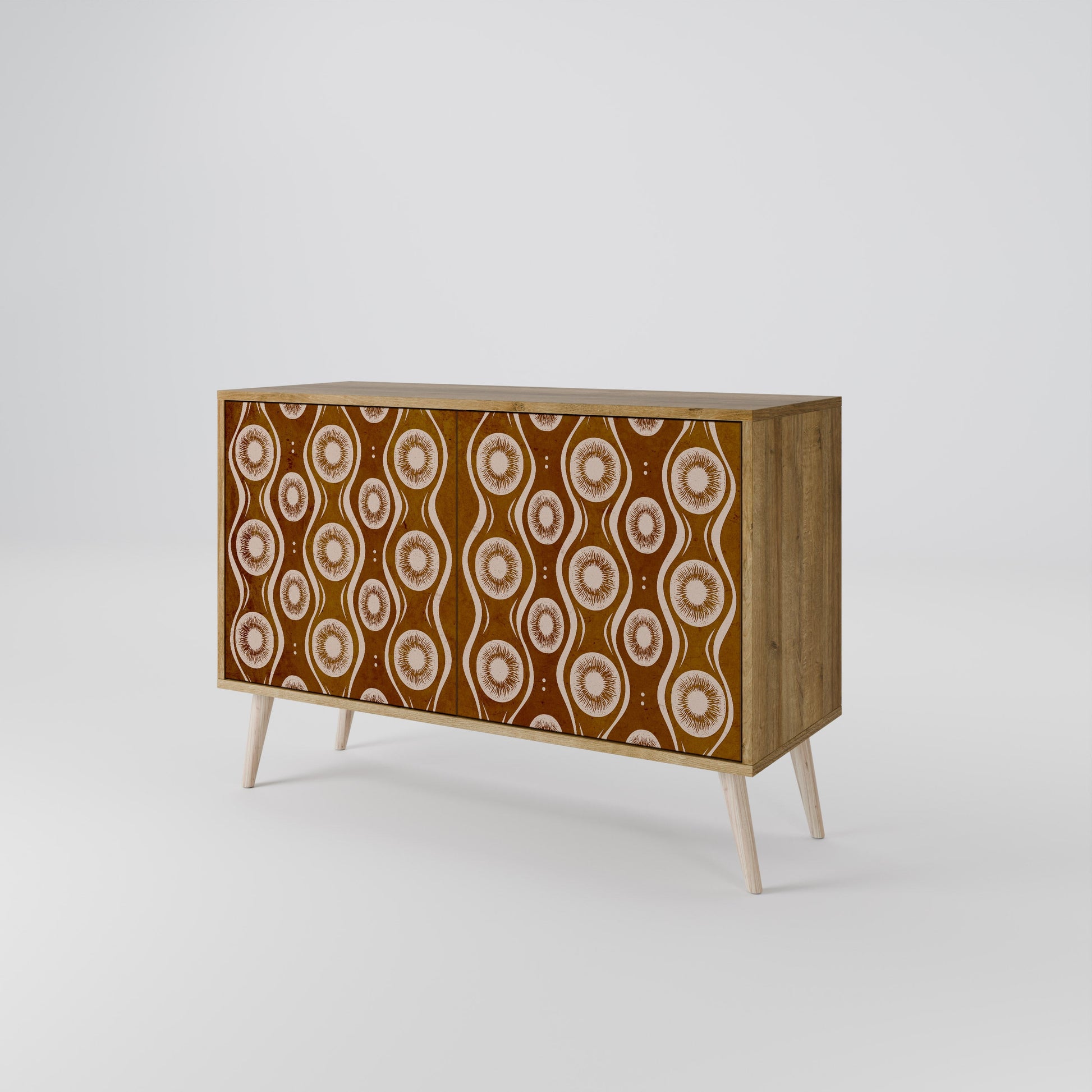 BROWN EYES 2-Door Sideboard in Oak Effect