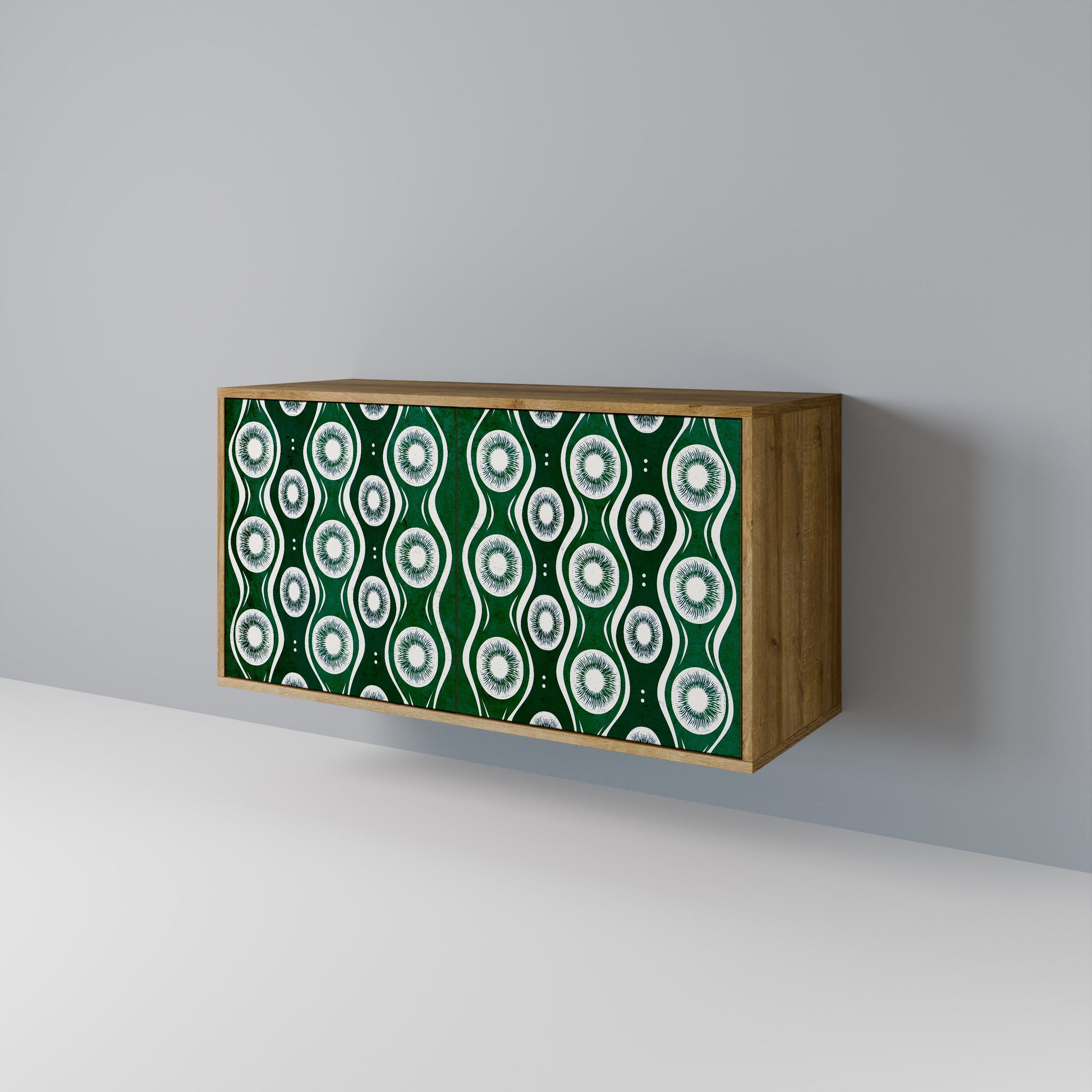GREEN EYES 2-Door Sideboard in Oak Effect