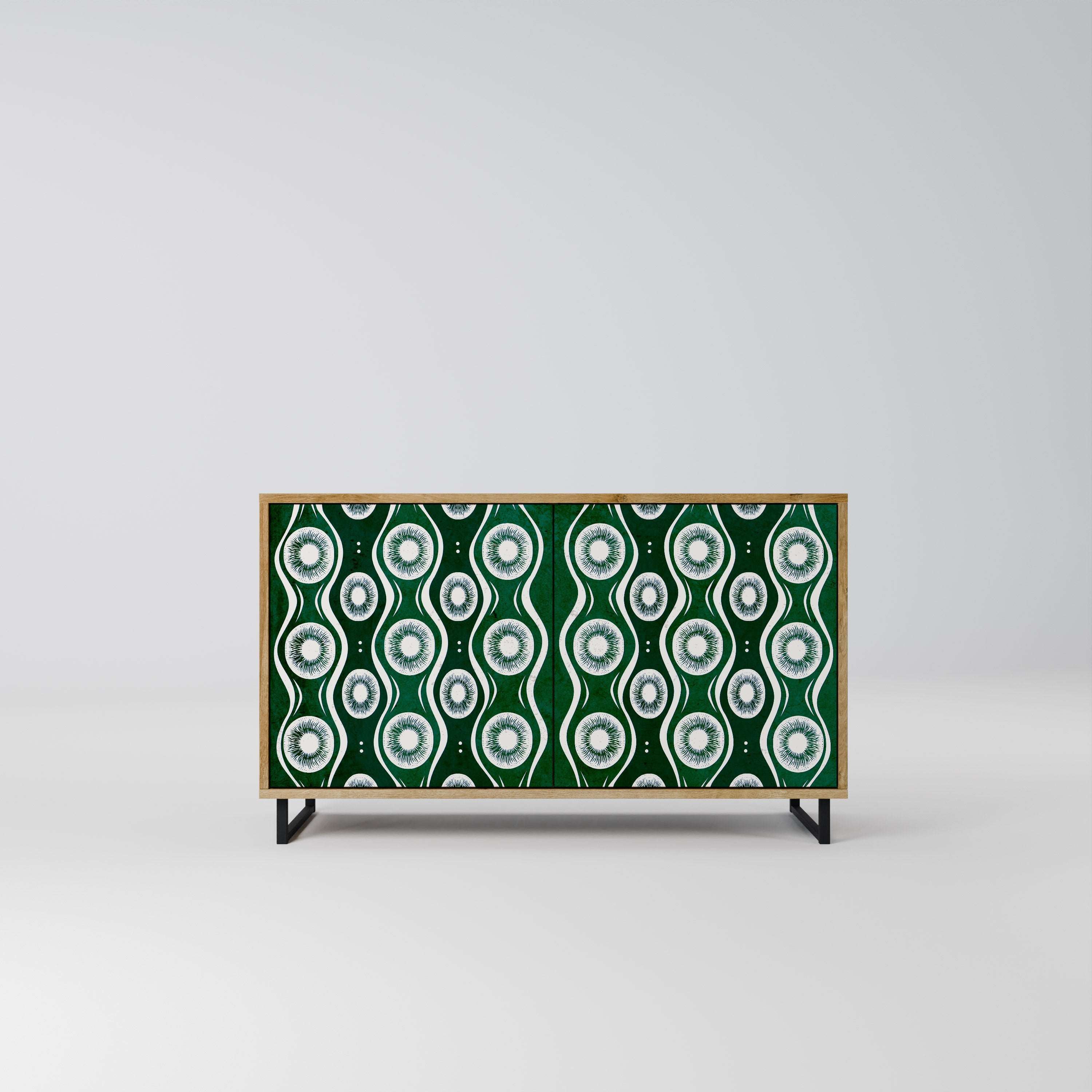 GREEN EYES 2-Door Sideboard in Oak Effect