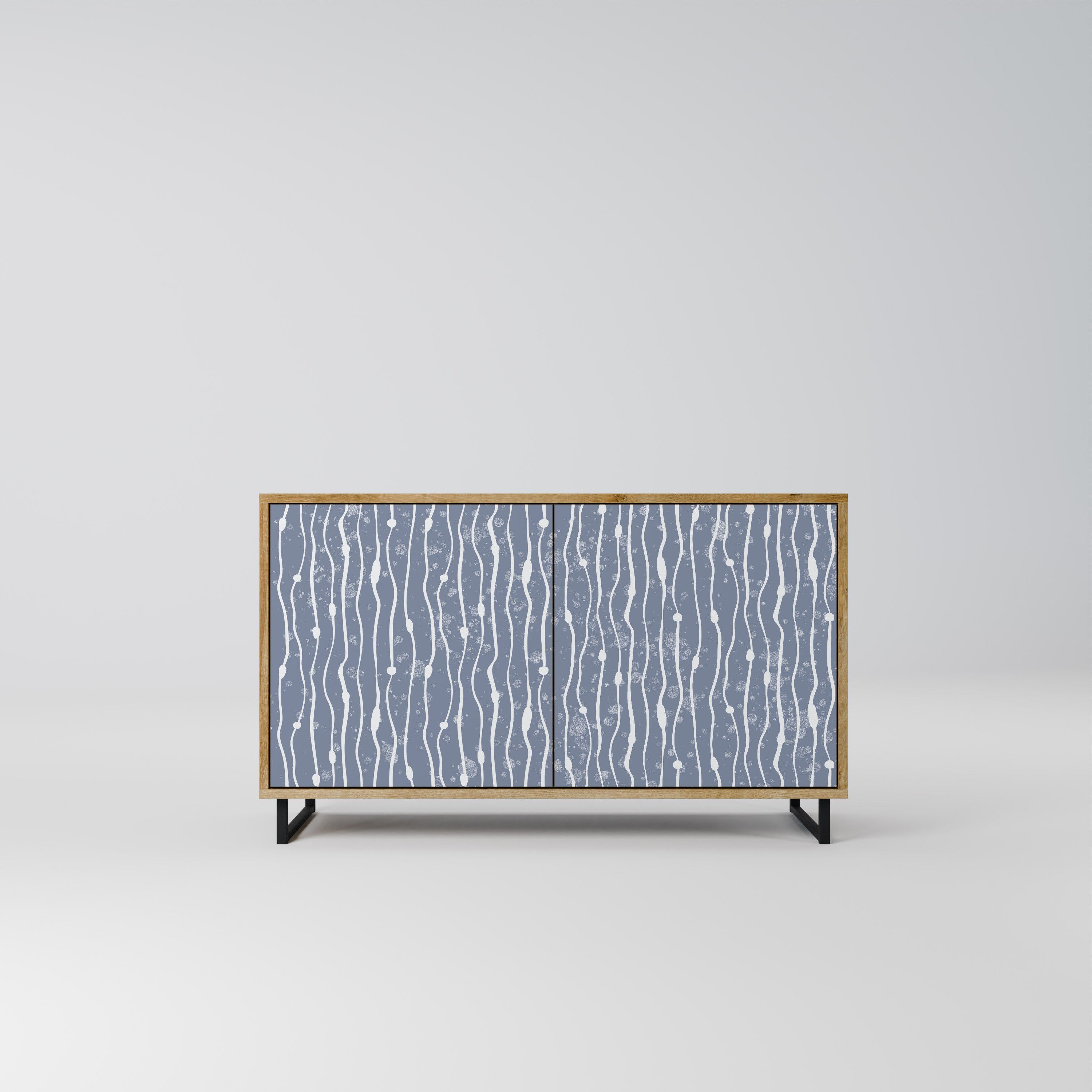 GRAPHITE RAIN 2-Door Sideboard in Oak Effect