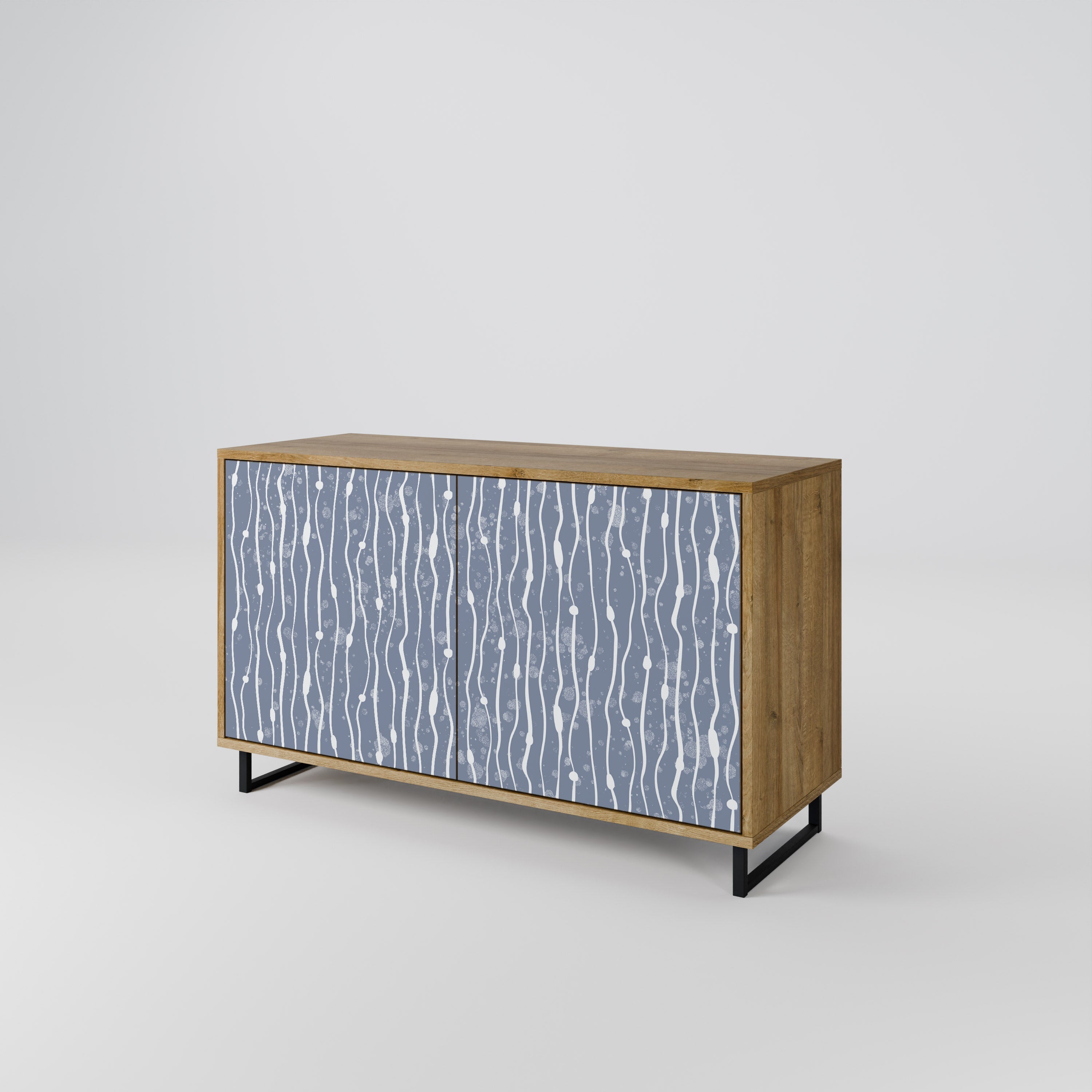 GRAPHITE RAIN 2-Door Sideboard in Oak Effect
