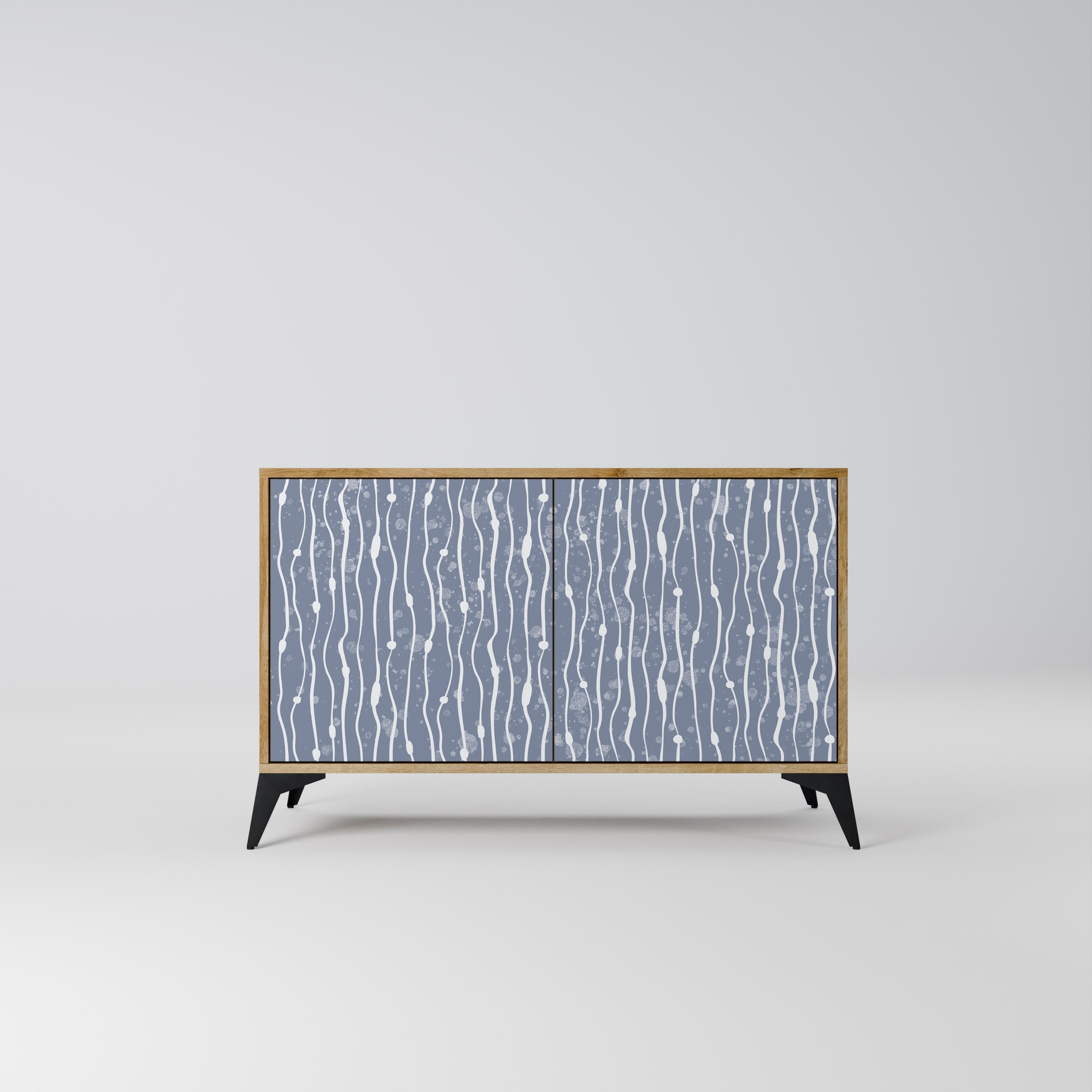 GRAPHITE RAIN 2-Door Sideboard in Oak Effect