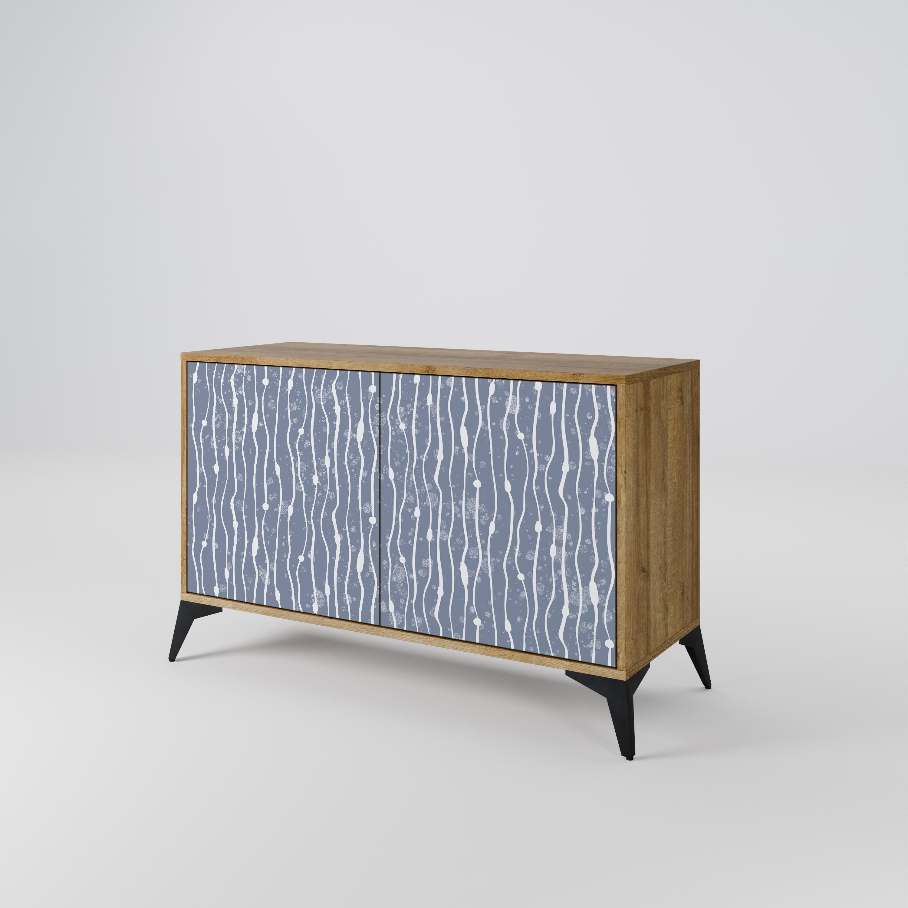 GRAPHITE RAIN 2-Door Sideboard in Oak Effect