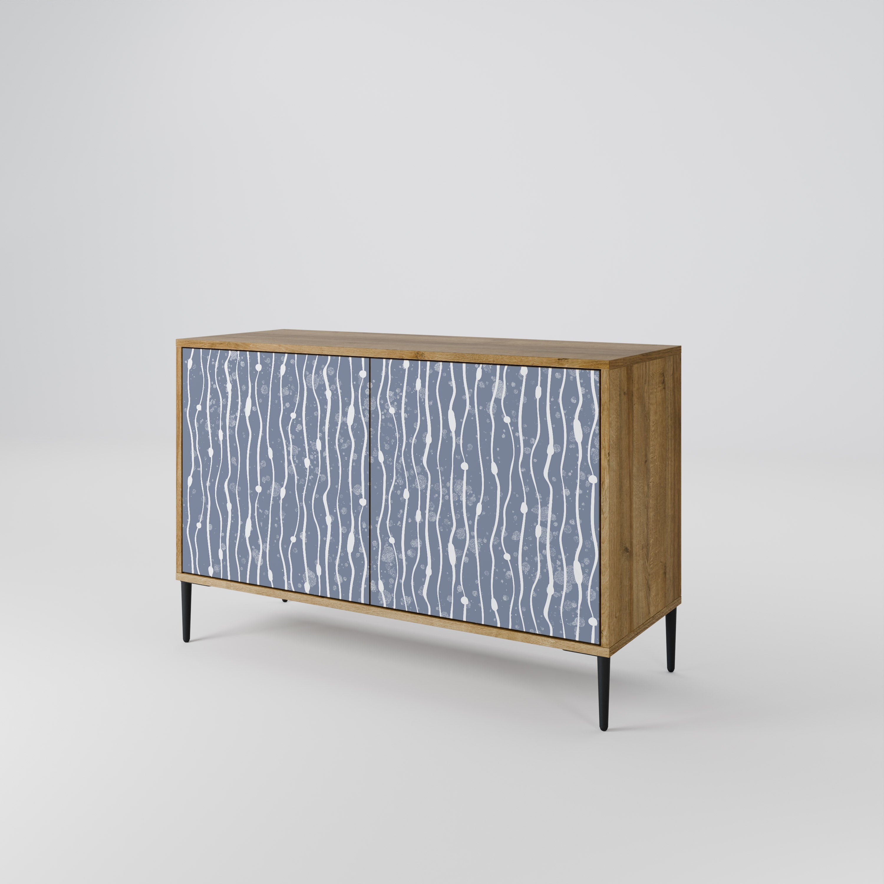 GRAPHITE RAIN 2-Door Sideboard in Oak Effect