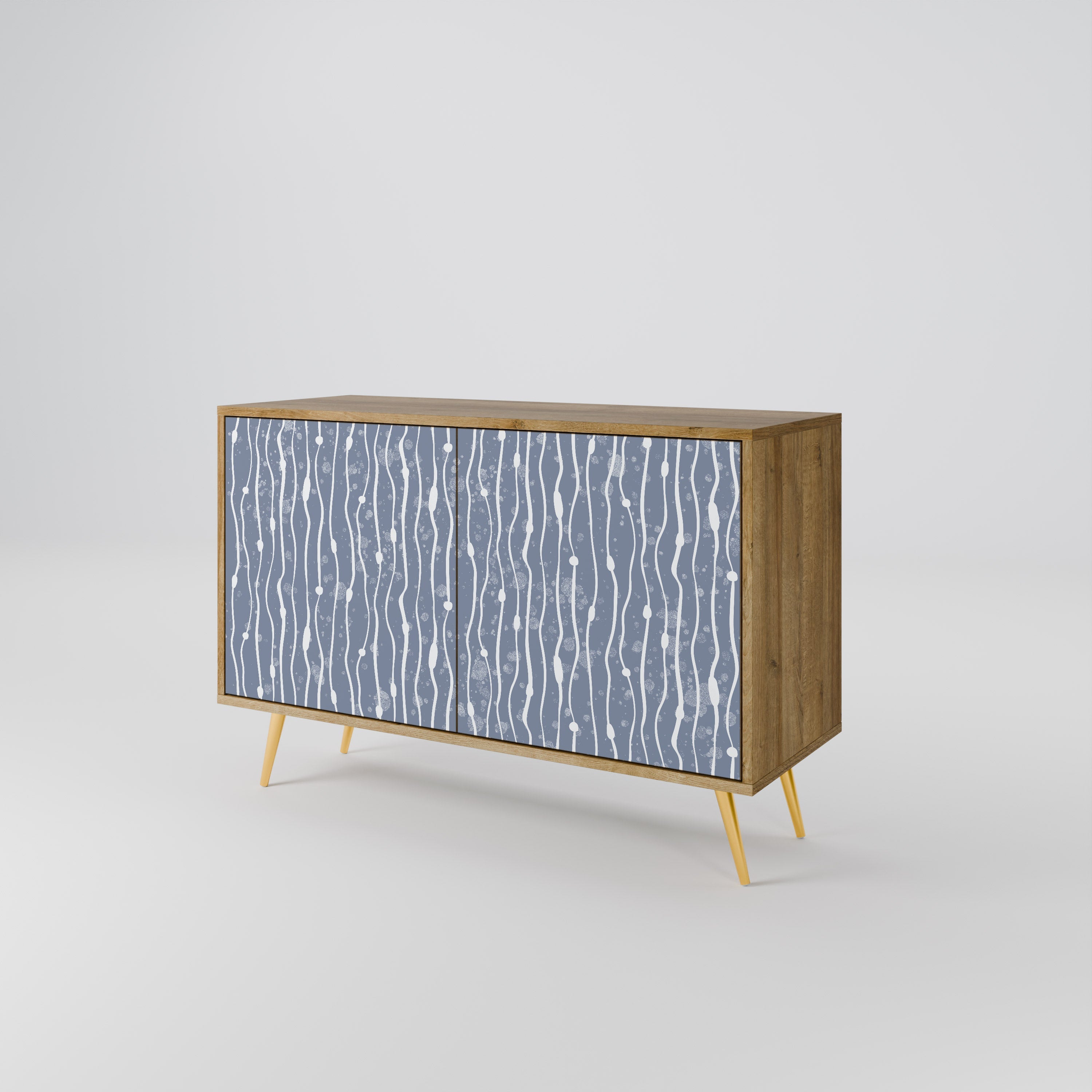 GRAPHITE RAIN 2-Door Sideboard in Oak Effect