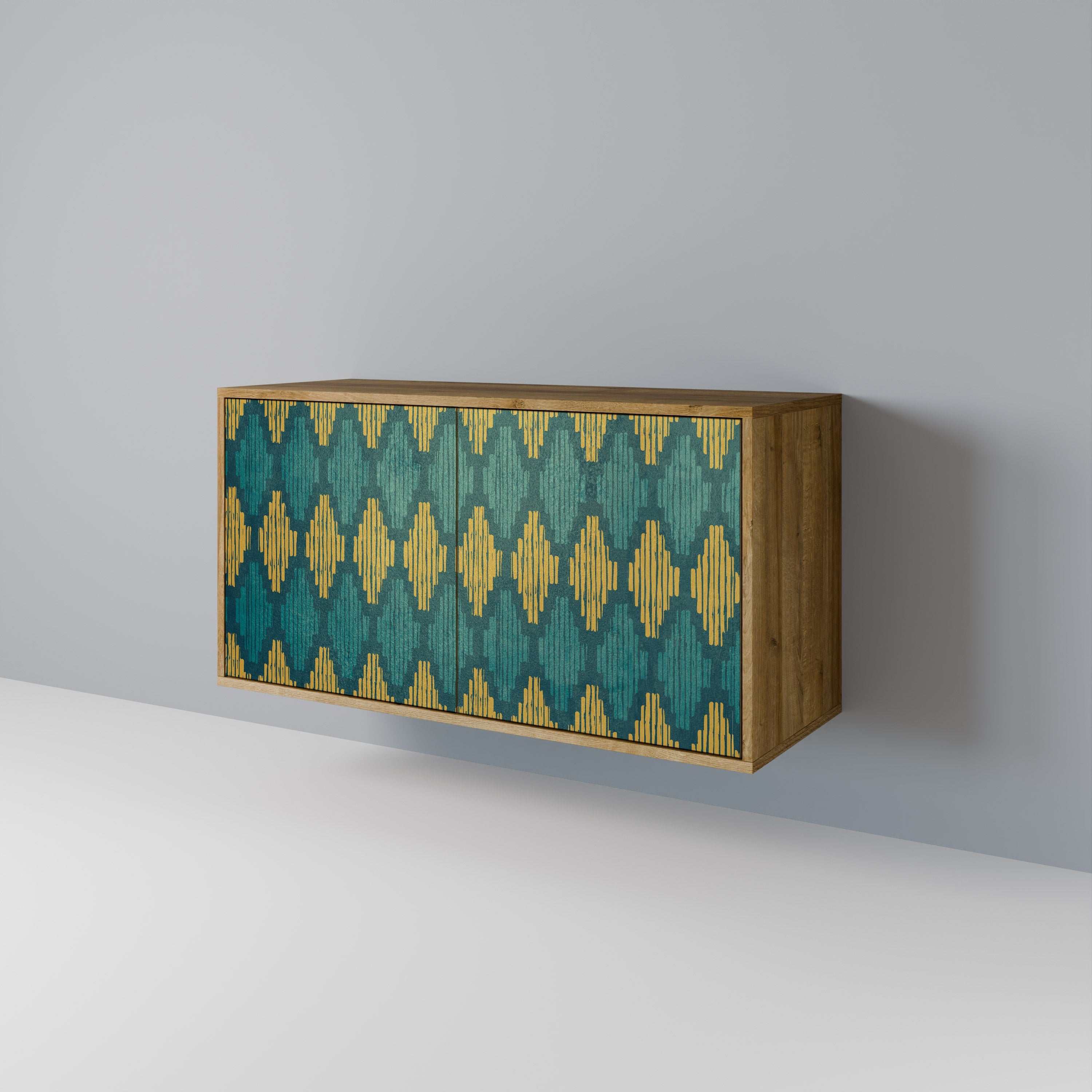 POLYGONS 2-Door Sideboard in Oak Effect
