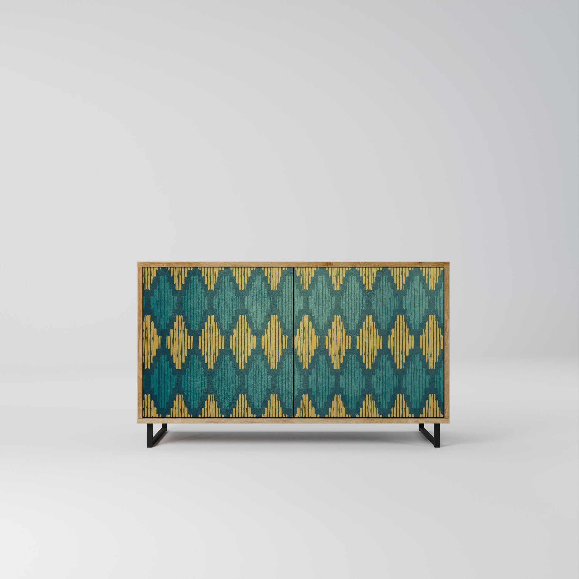 POLYGONS 2-Door Sideboard in Oak Effect