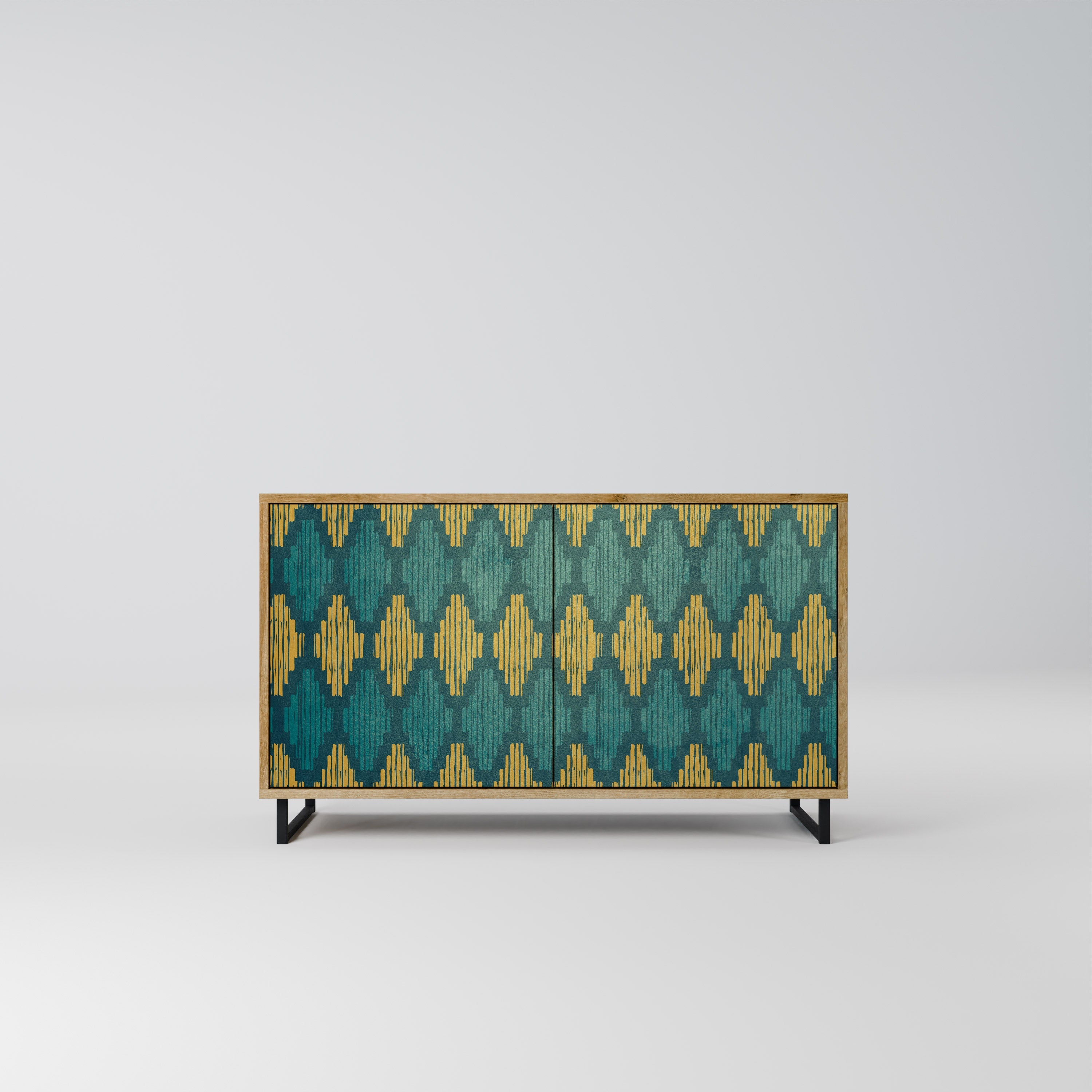 POLYGONS 2-Door Sideboard in Oak Effect