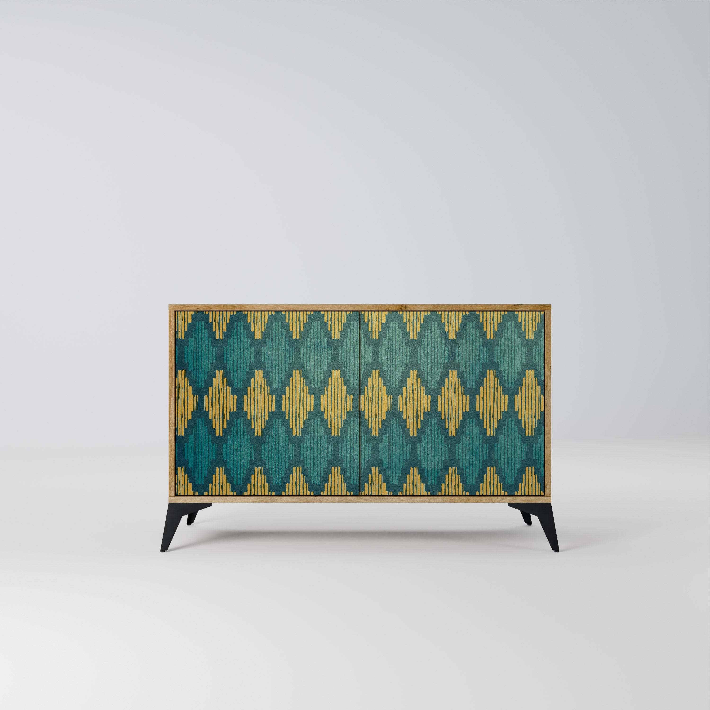 POLYGONS 2-Door Sideboard in Oak Effect