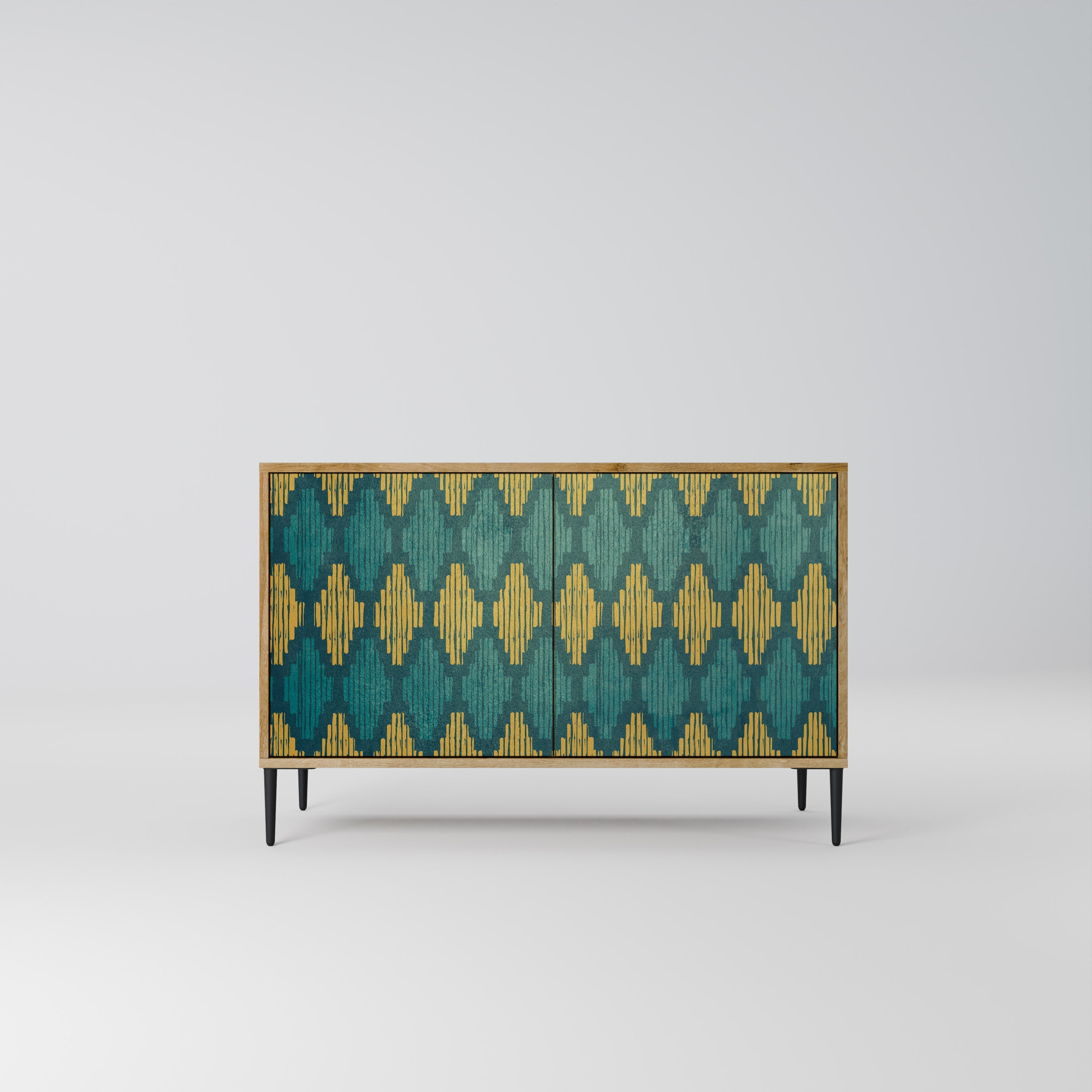 POLYGONS 2-Door Sideboard in Oak Effect