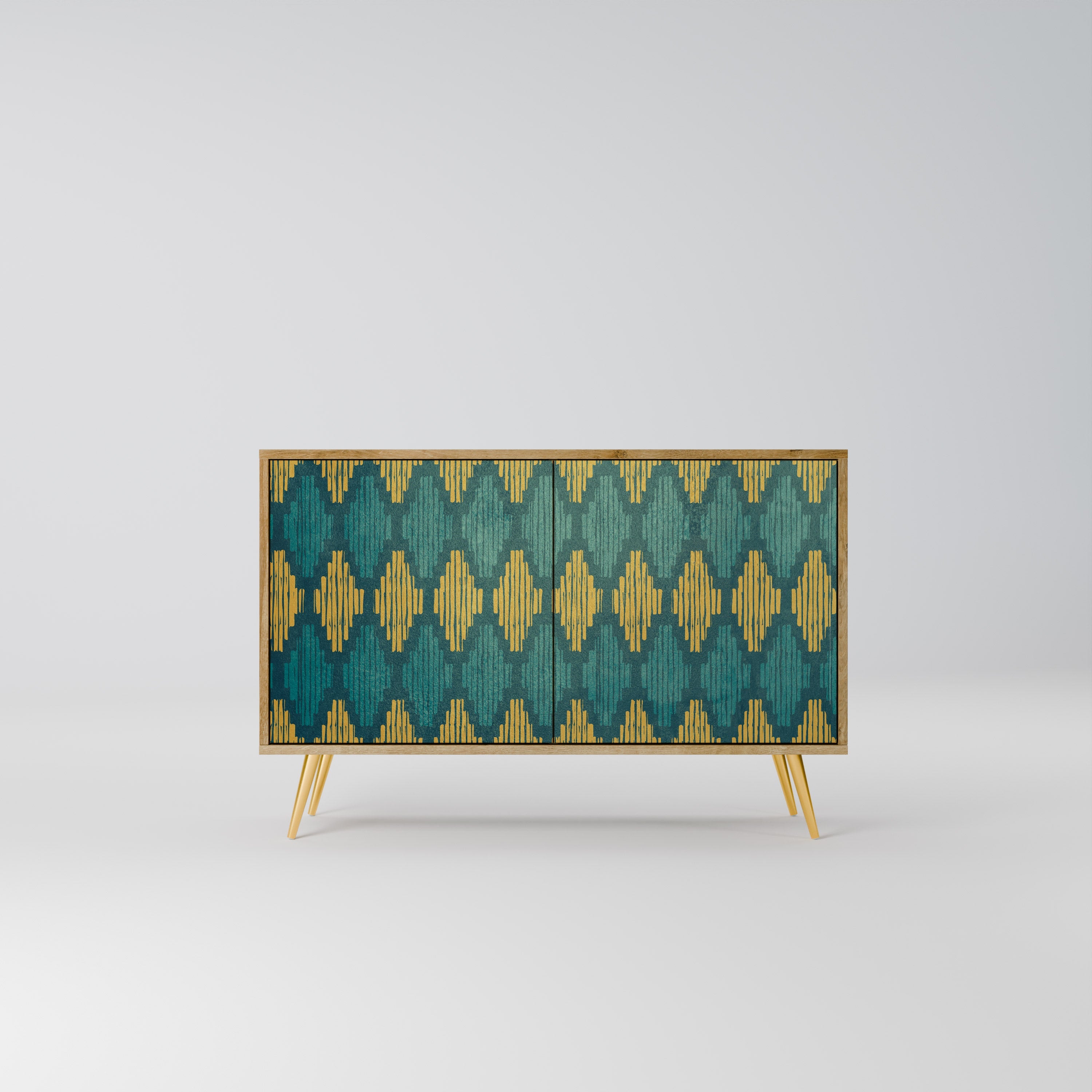 POLYGONS 2-Door Sideboard in Oak Effect