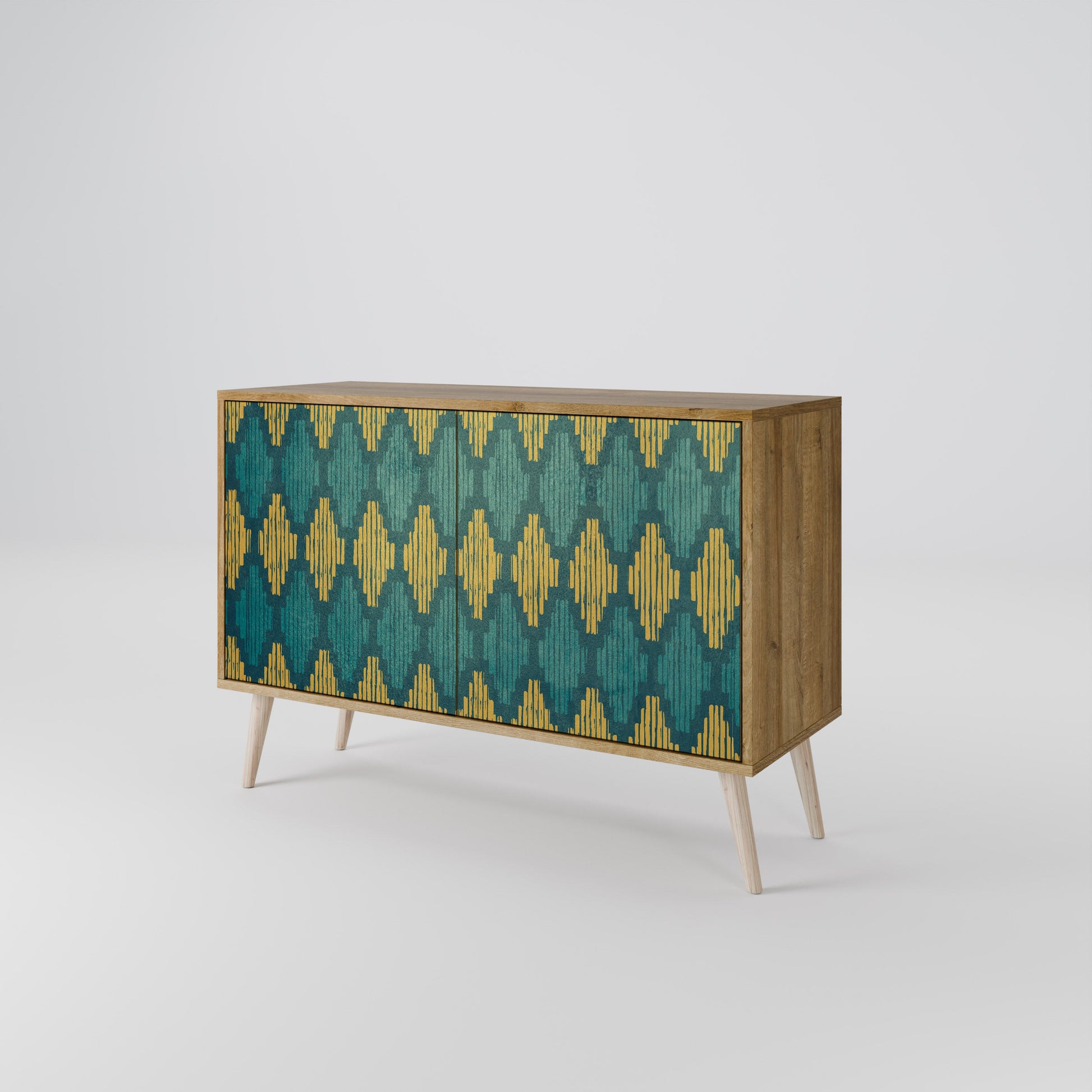 POLYGONS 2-Door Sideboard in Oak Effect