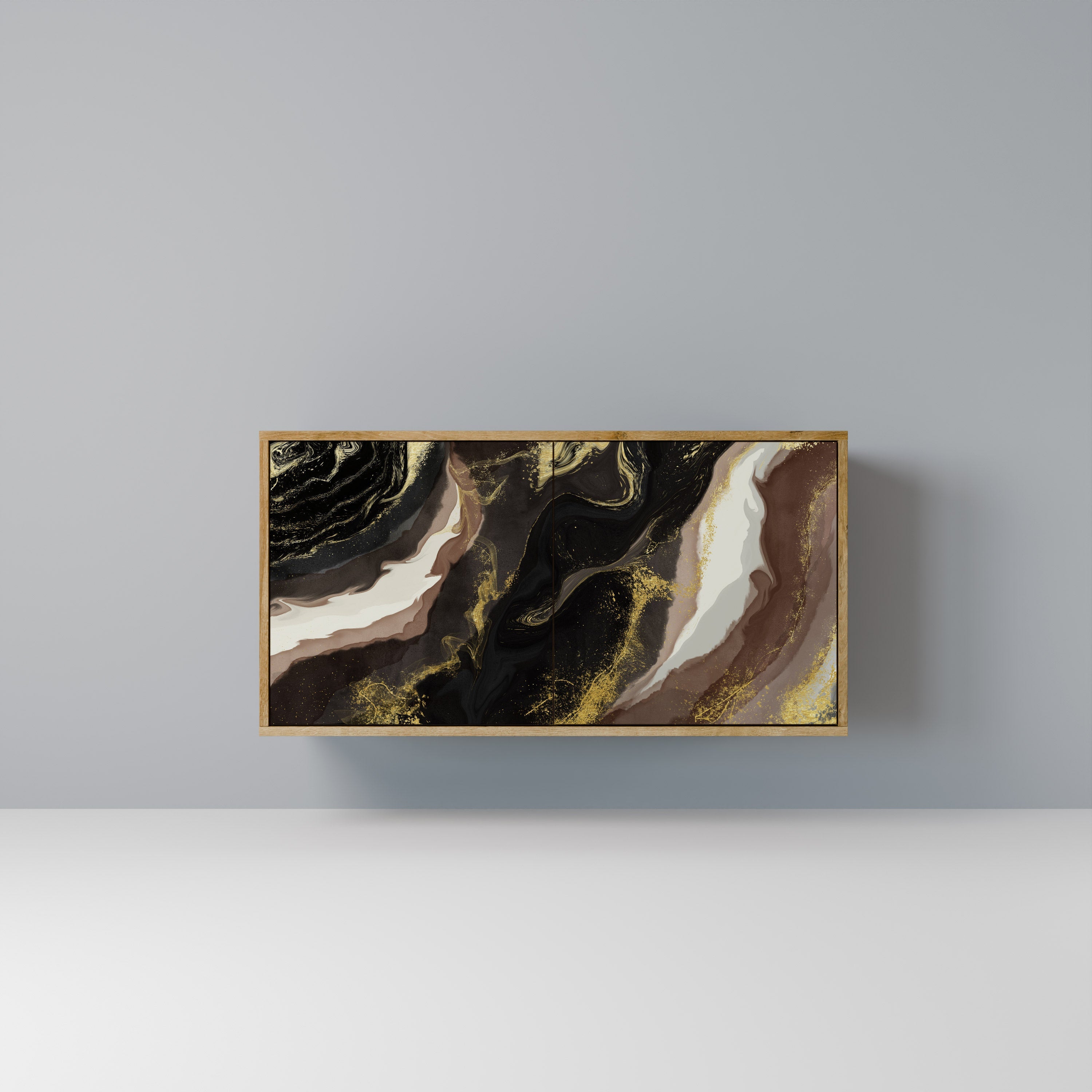 GOLD DUST 2-Door Sideboard in Oak Effect