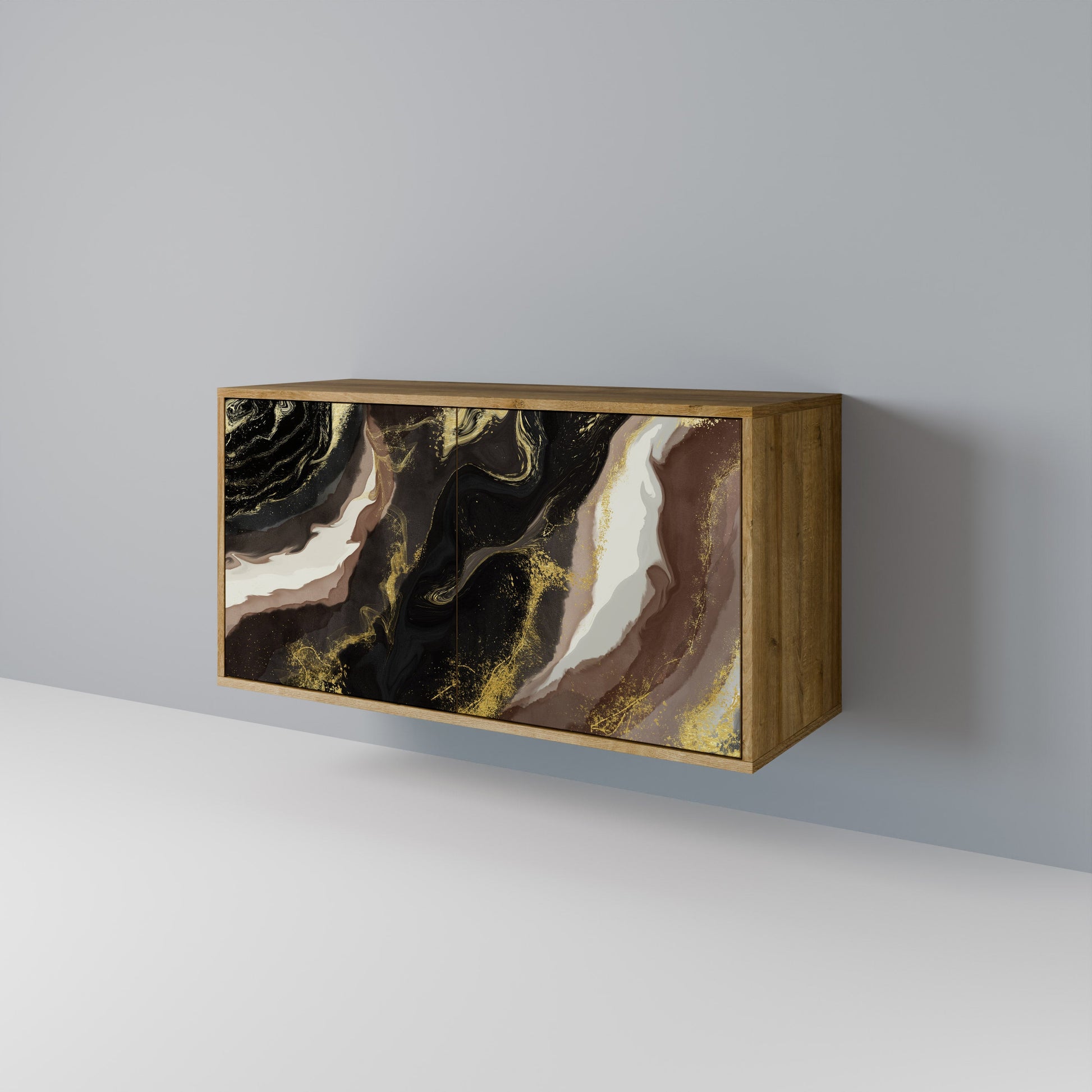 GOLD DUST 2-Door Sideboard in Oak Effect