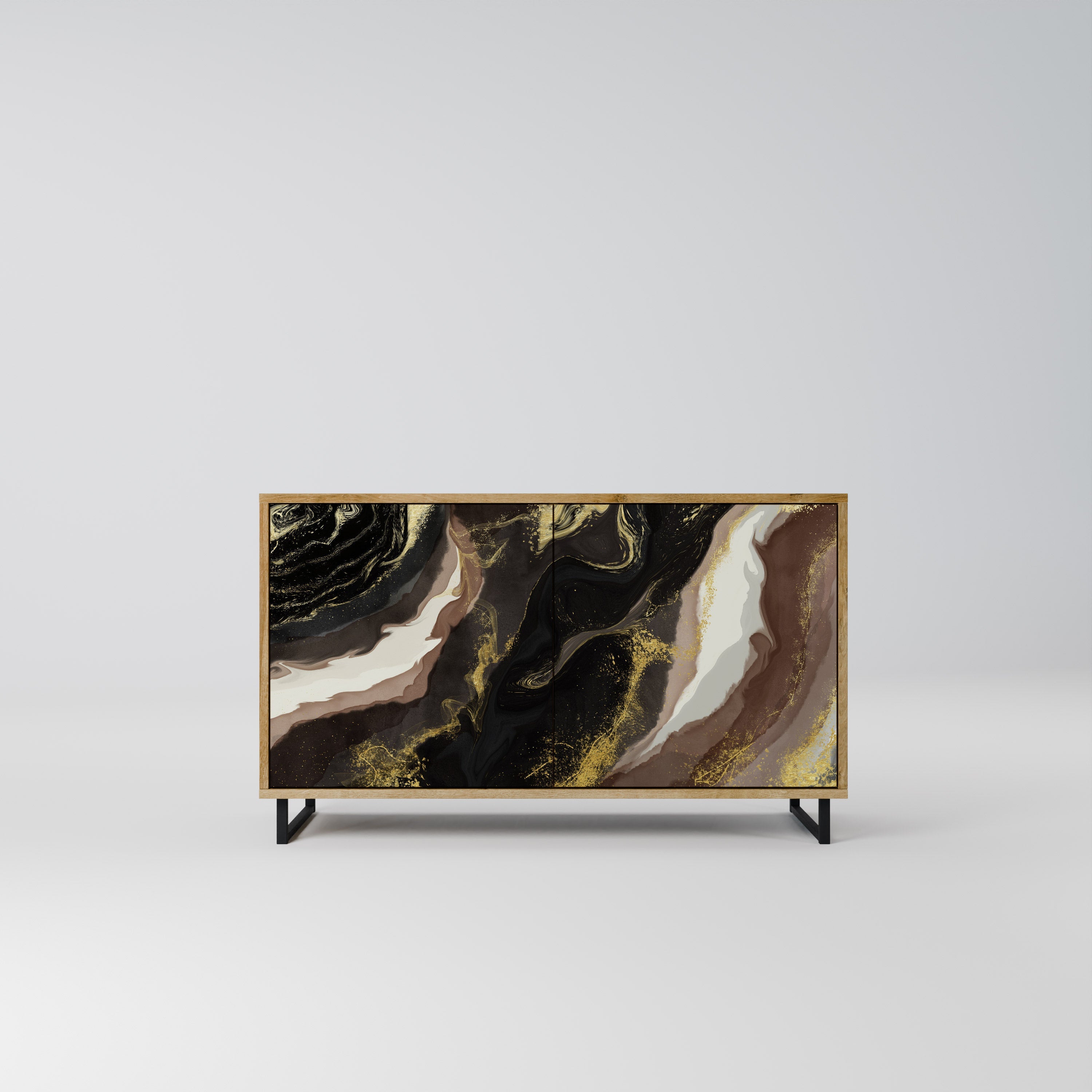 GOLD DUST 2-Door Sideboard in Oak Effect