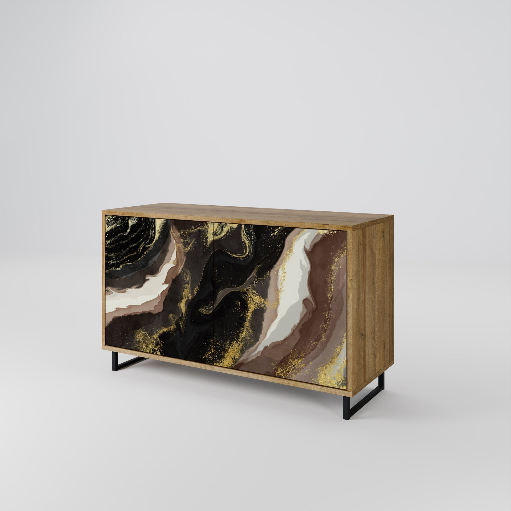 GOLD DUST 2-Door Sideboard in Oak Effect