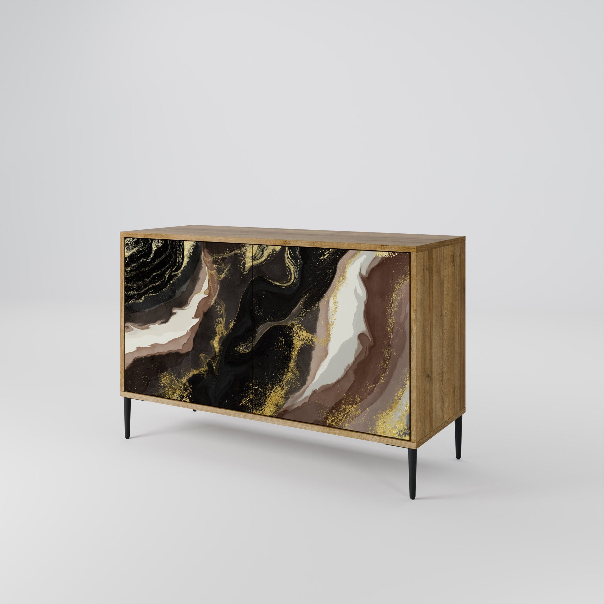GOLD DUST 2-Door Sideboard in Oak Effect