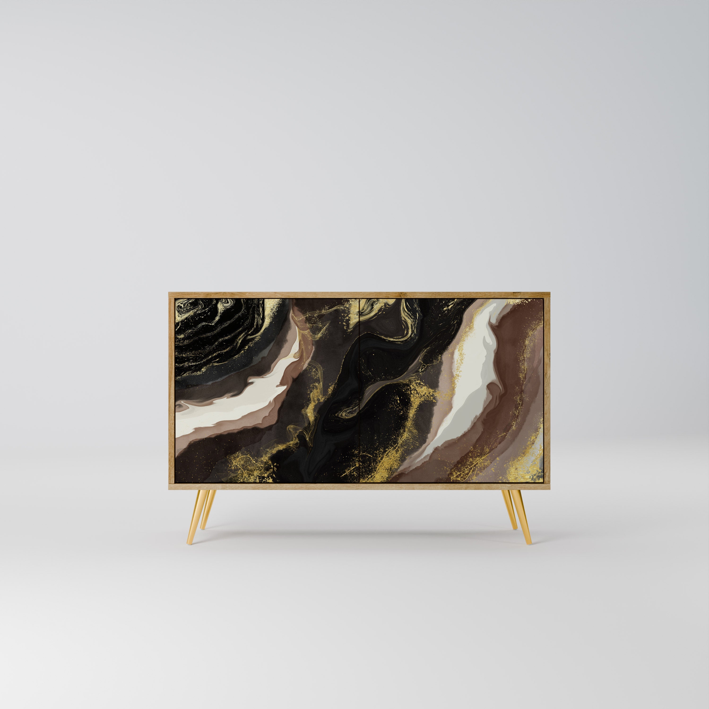 GOLD DUST 2-Door Sideboard in Oak Effect