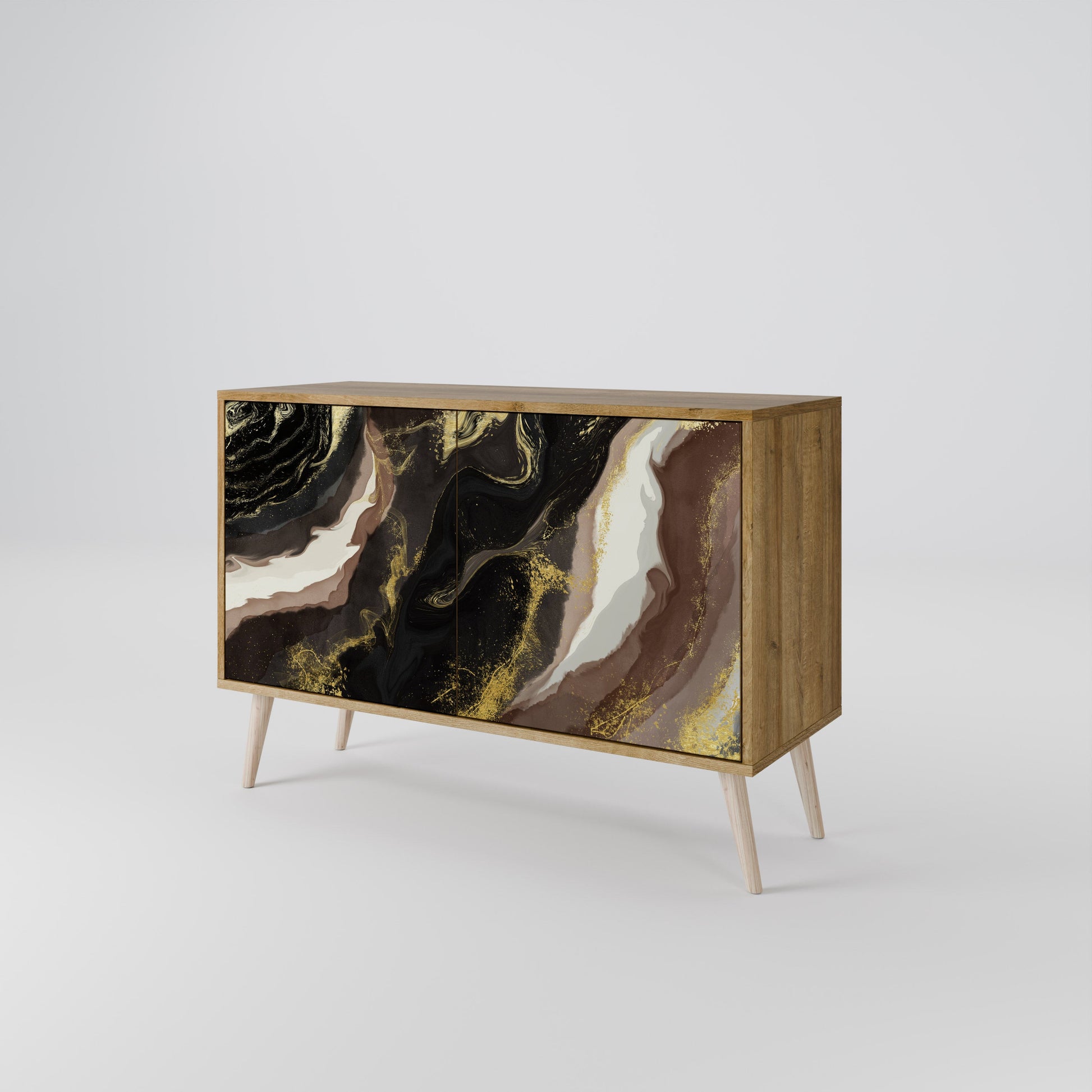 GOLD DUST 2-Door Sideboard in Oak Effect