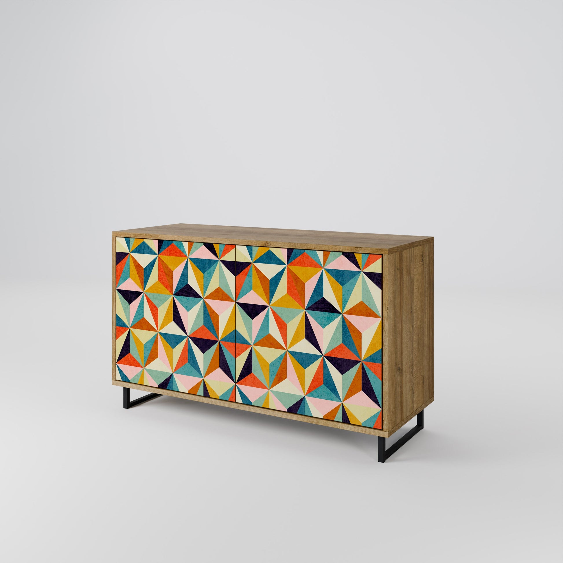 TESSELATE TREASURES 2-Door Sideboard in Oak Effect