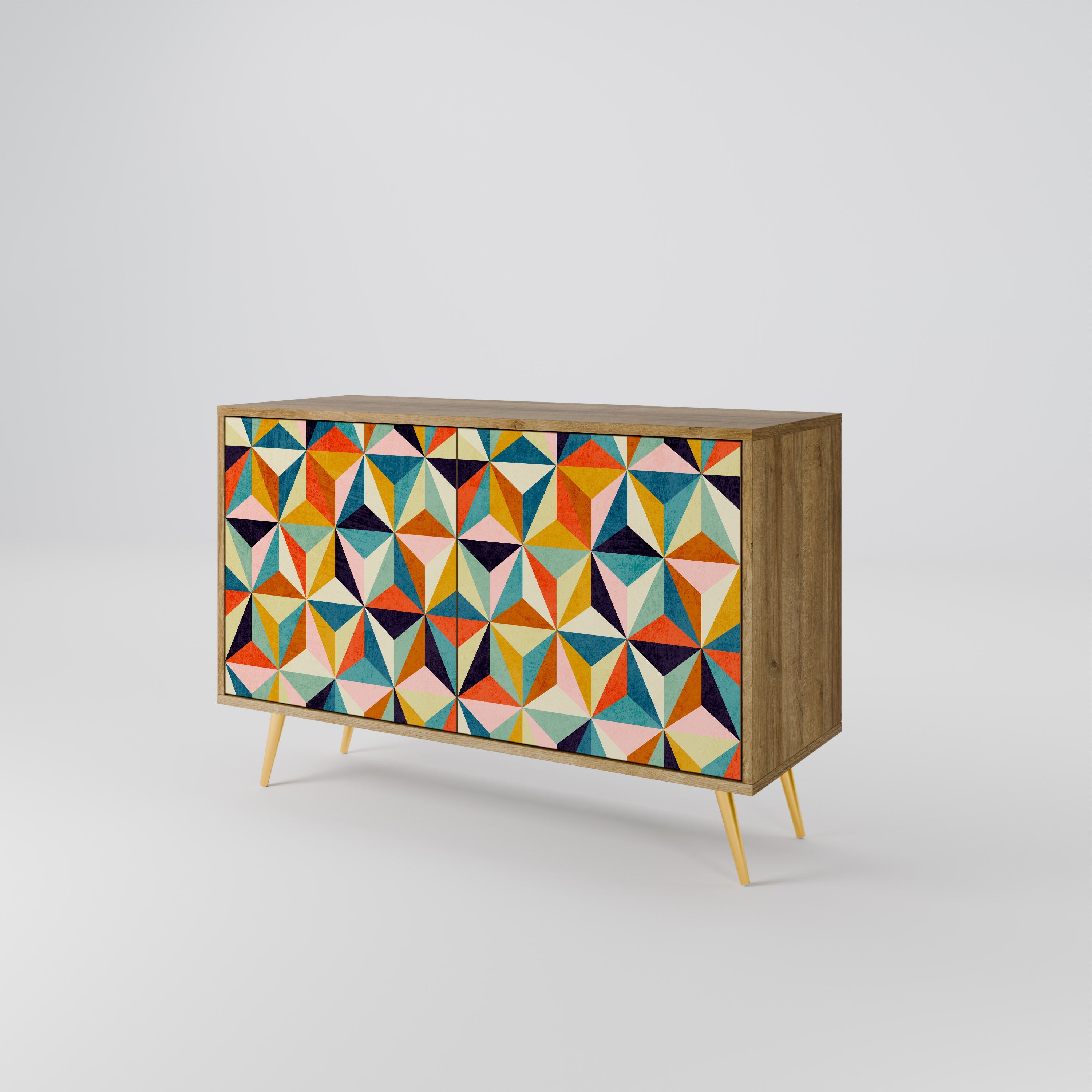 TESSELATE TREASURES 2-Door Sideboard in Oak Effect