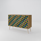 PAINTED SQUARES MIX 2-Door Sideboard